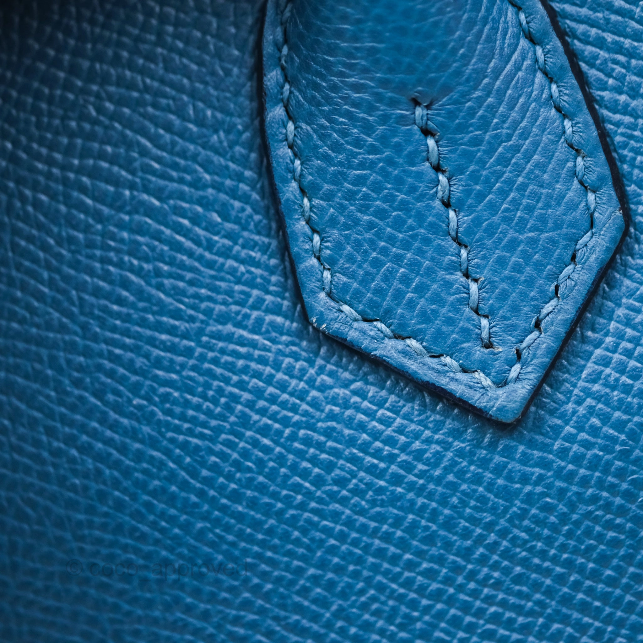 Herms Birkin 30 Retourne Bleu Brighton 7E Epsom Gold Hardware