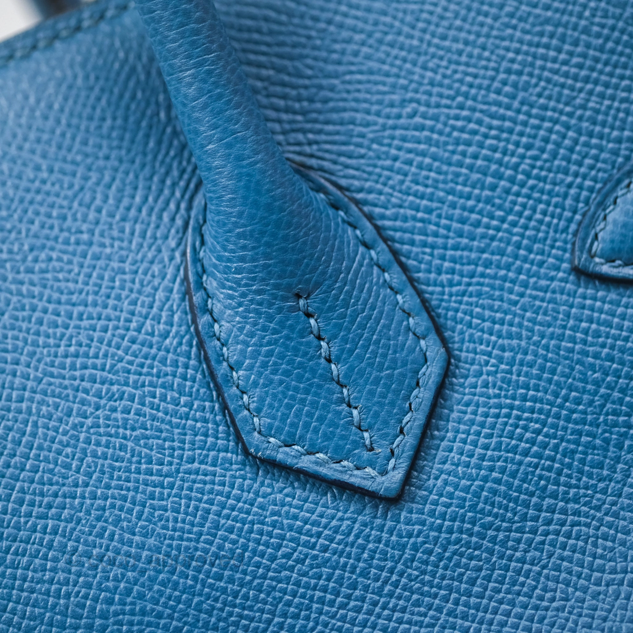 Herms Birkin 30 Retourne Bleu Brighton 7E Epsom Gold Hardware