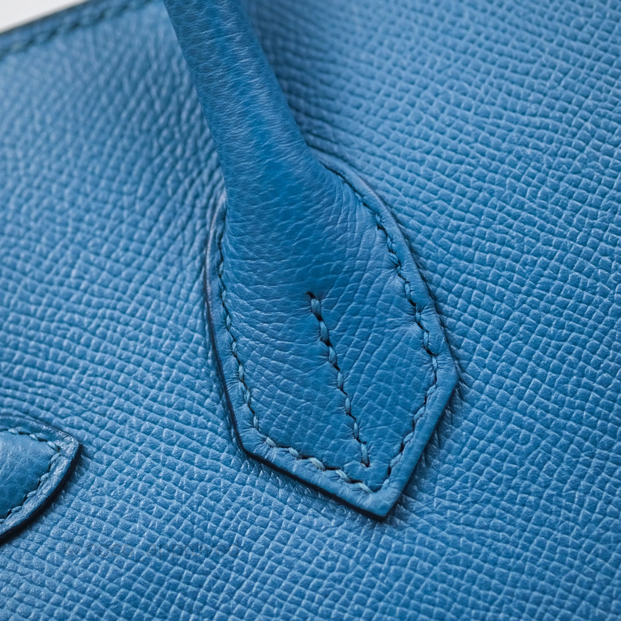 Herms Birkin 30 Retourne Bleu Brighton 7E Epsom Gold Hardware