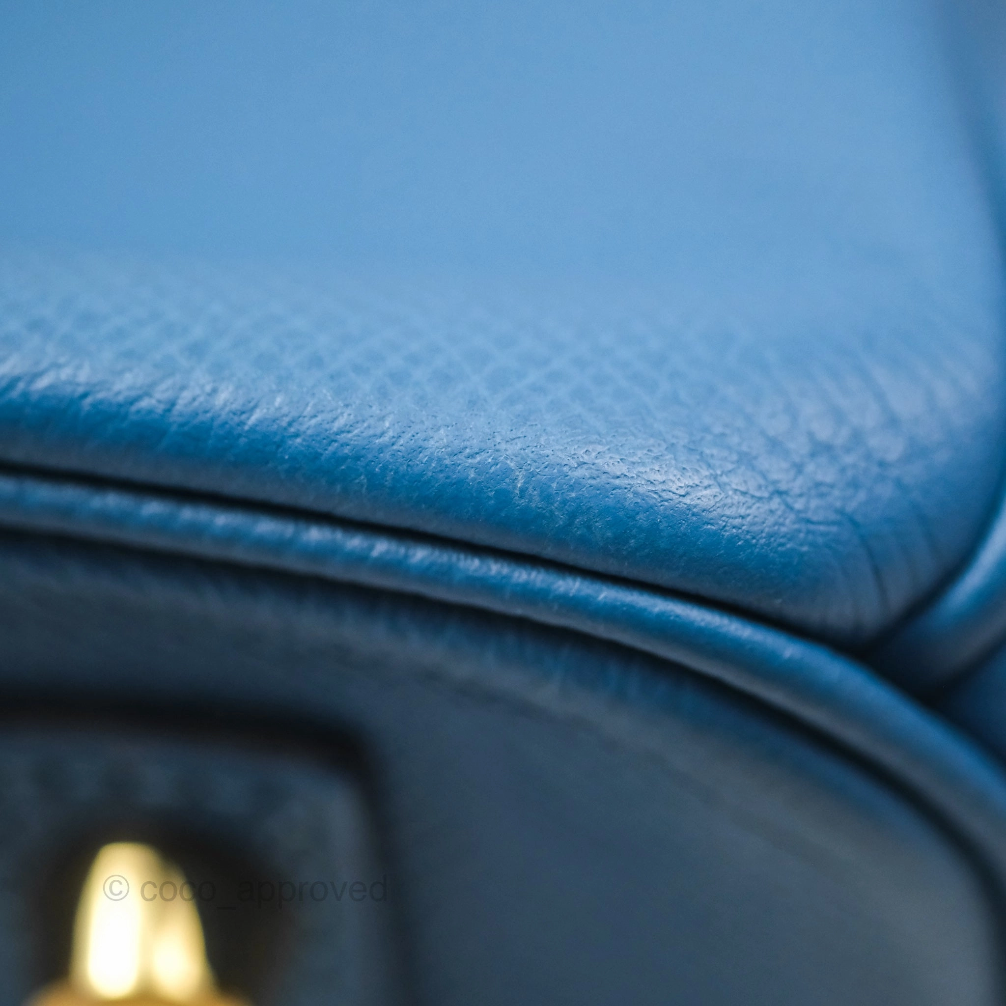 Herms Birkin 30 Retourne Bleu Brighton 7E Epsom Gold Hardware
