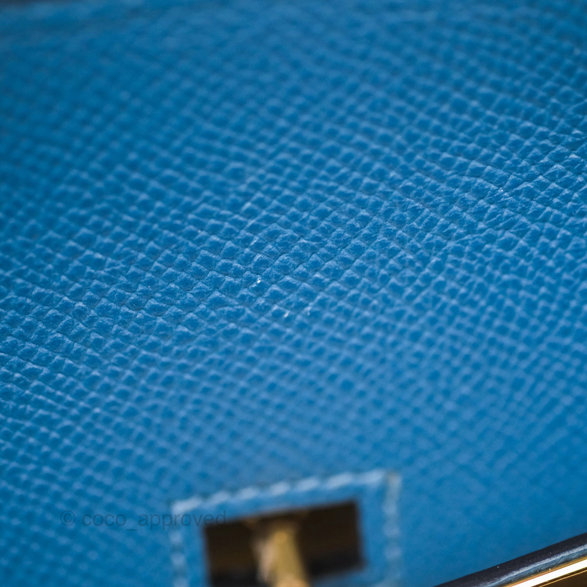 Herms Birkin 30 Retourne Bleu Brighton 7E Epsom Gold Hardware
