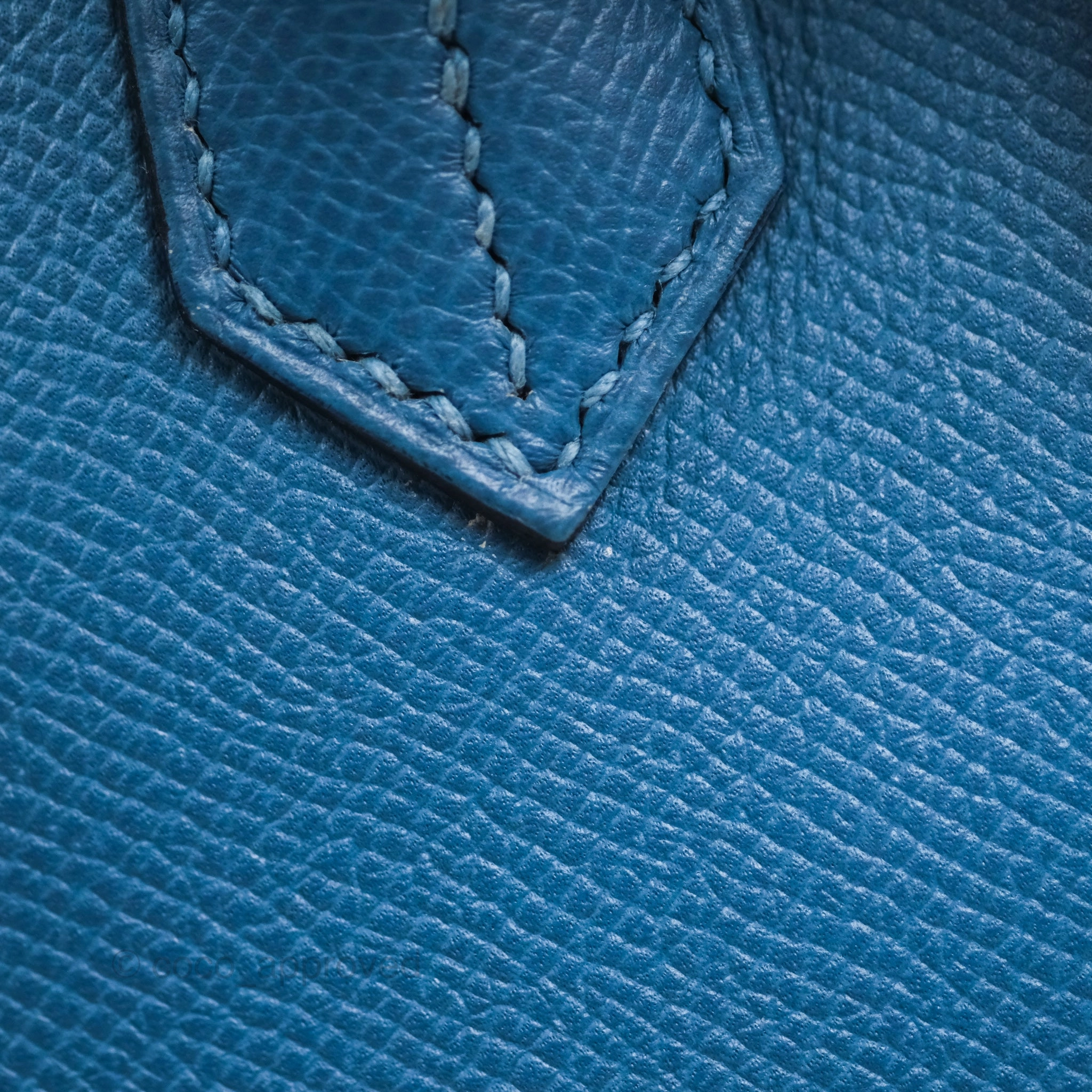 Herms Birkin 30 Retourne Bleu Brighton 7E Epsom Gold Hardware