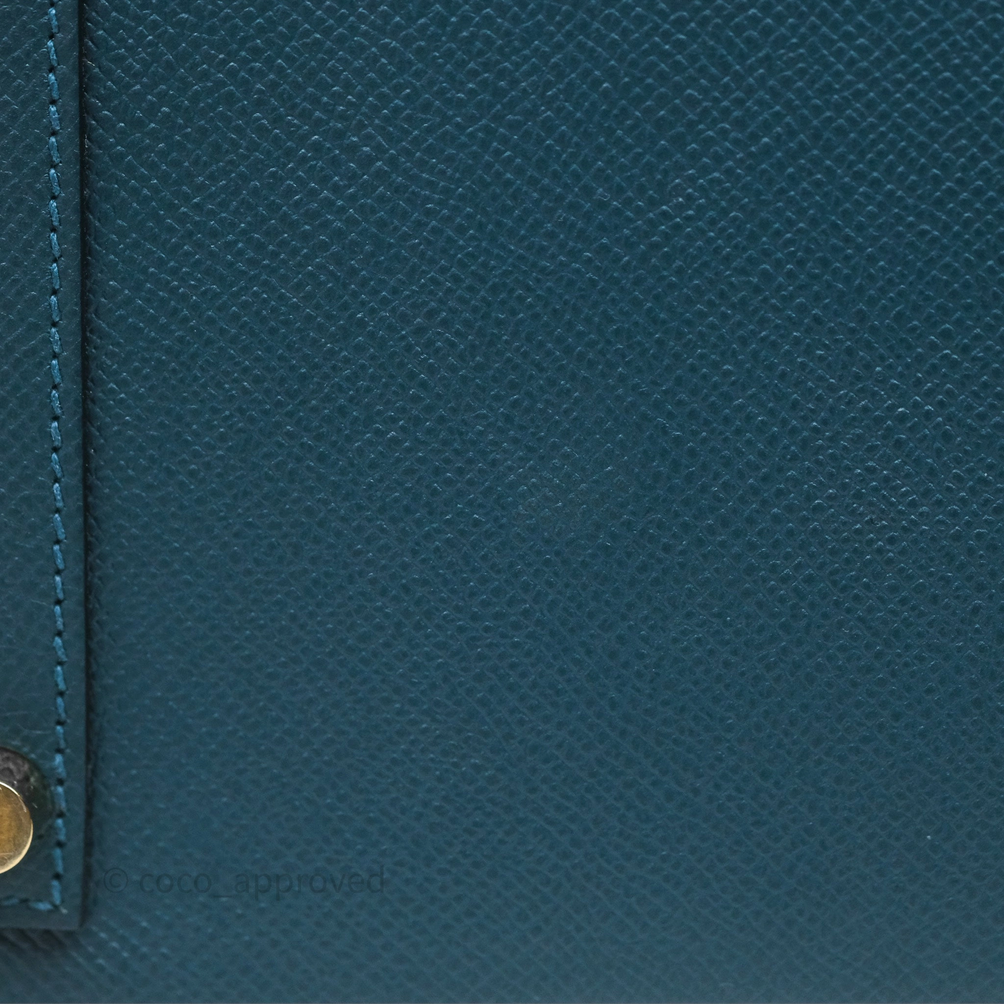 Herms Birkin 30 Retourne Bleu de Prusse 7P Epsom Gold Hardware