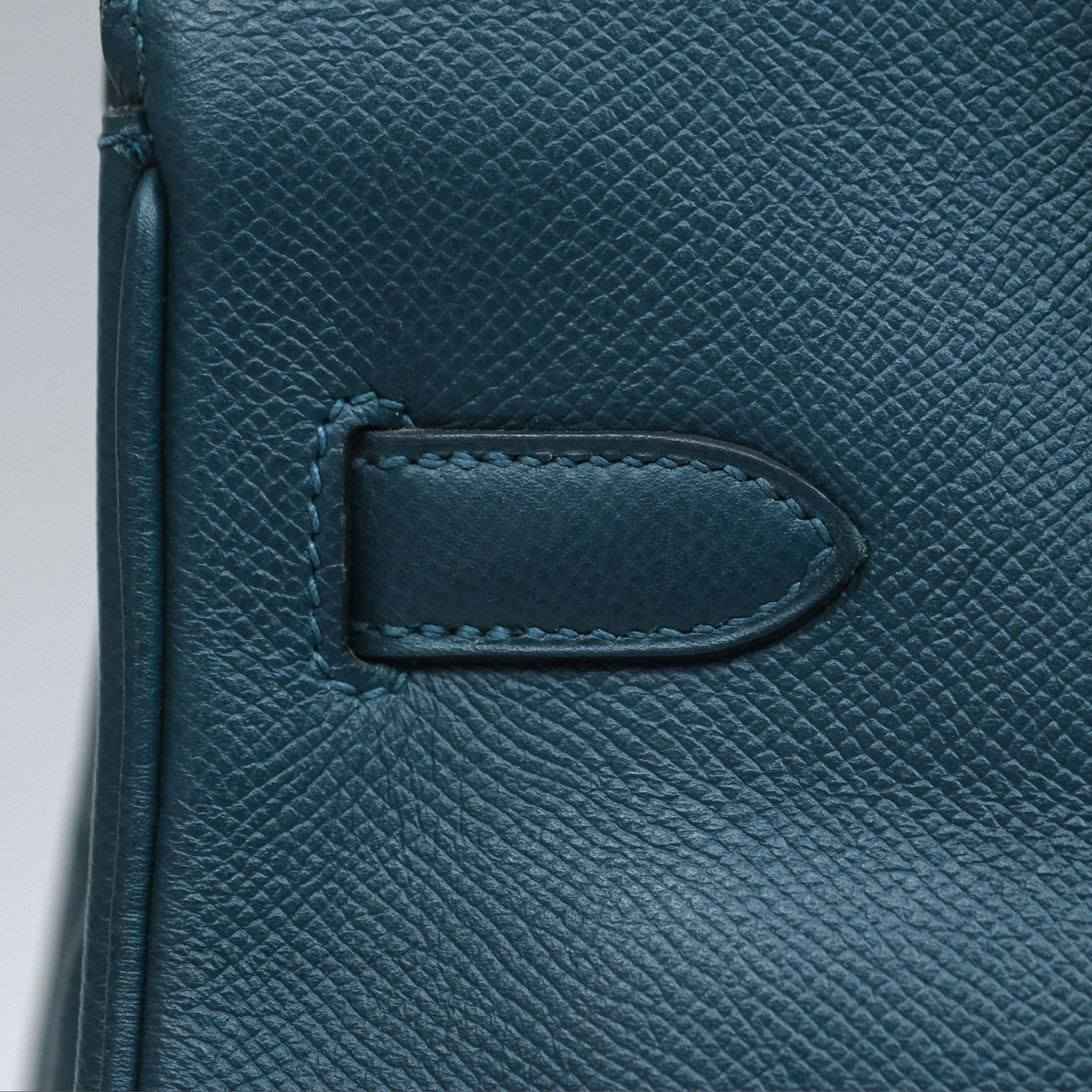 Herms Birkin 30 Retourne Bleu de Prusse 7P Epsom Gold Hardware