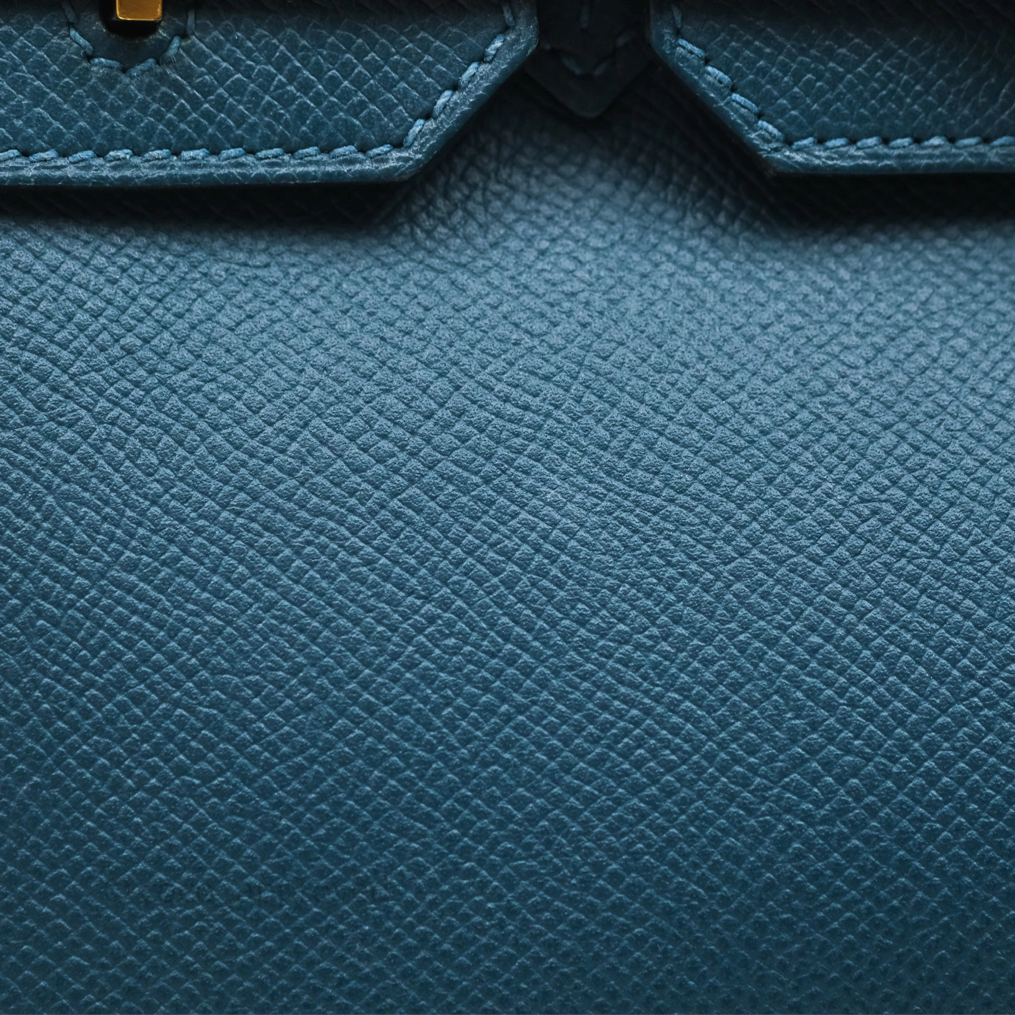 Herms Birkin 30 Retourne Bleu de Prusse 7P Epsom Gold Hardware