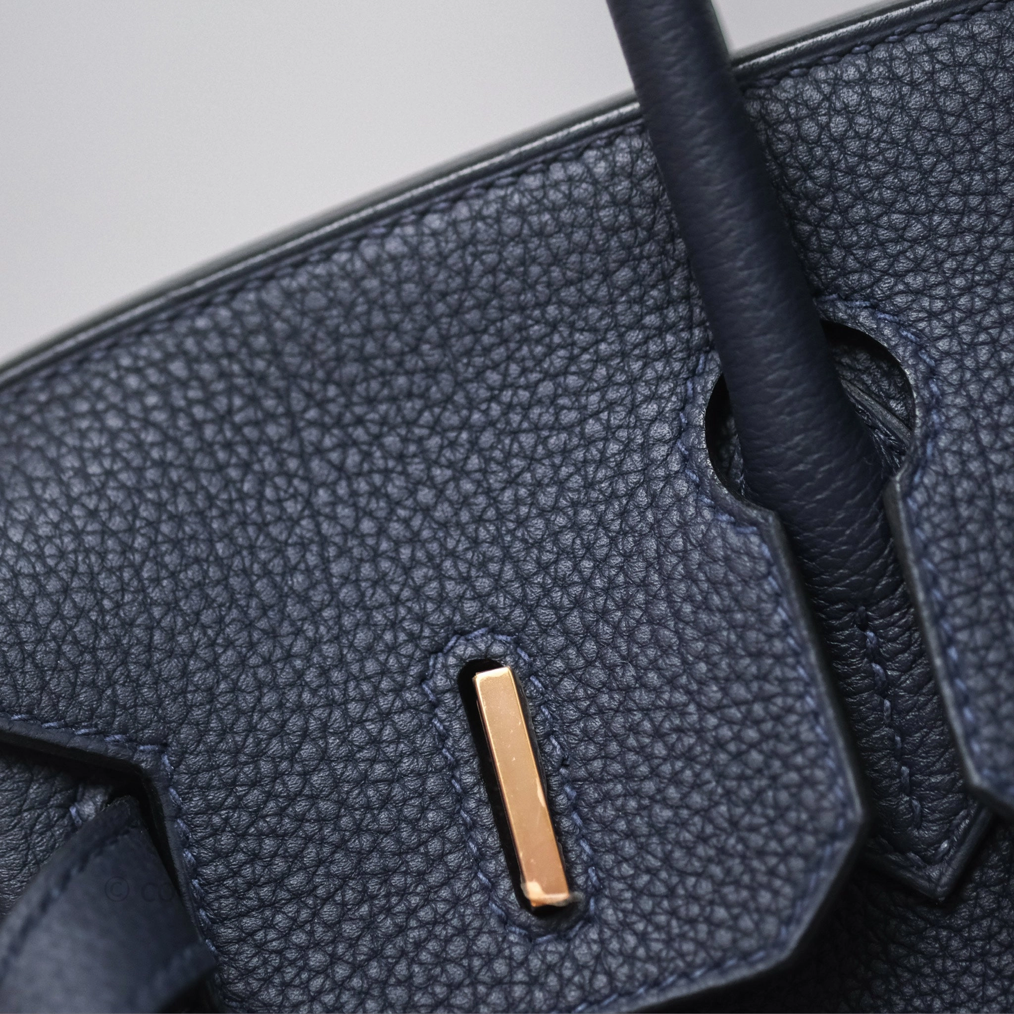 Herms Birkin 30 Retourne Bleu Nuit 2Z Togo Gold Hardware