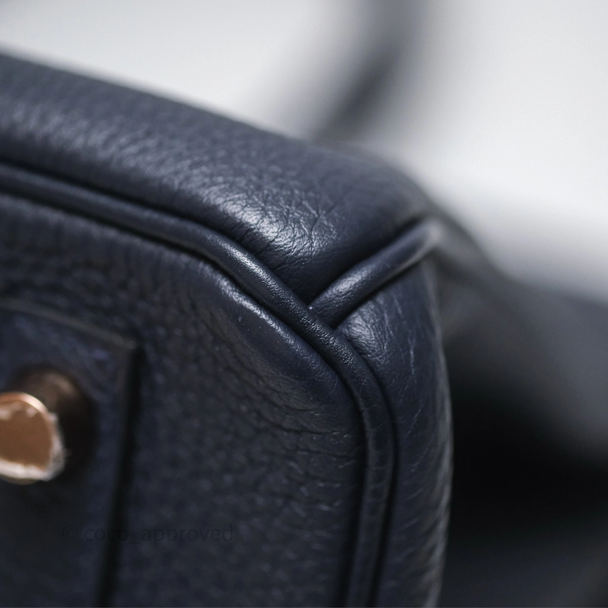 Herms Birkin 30 Retourne Bleu Nuit 2Z Togo Gold Hardware
