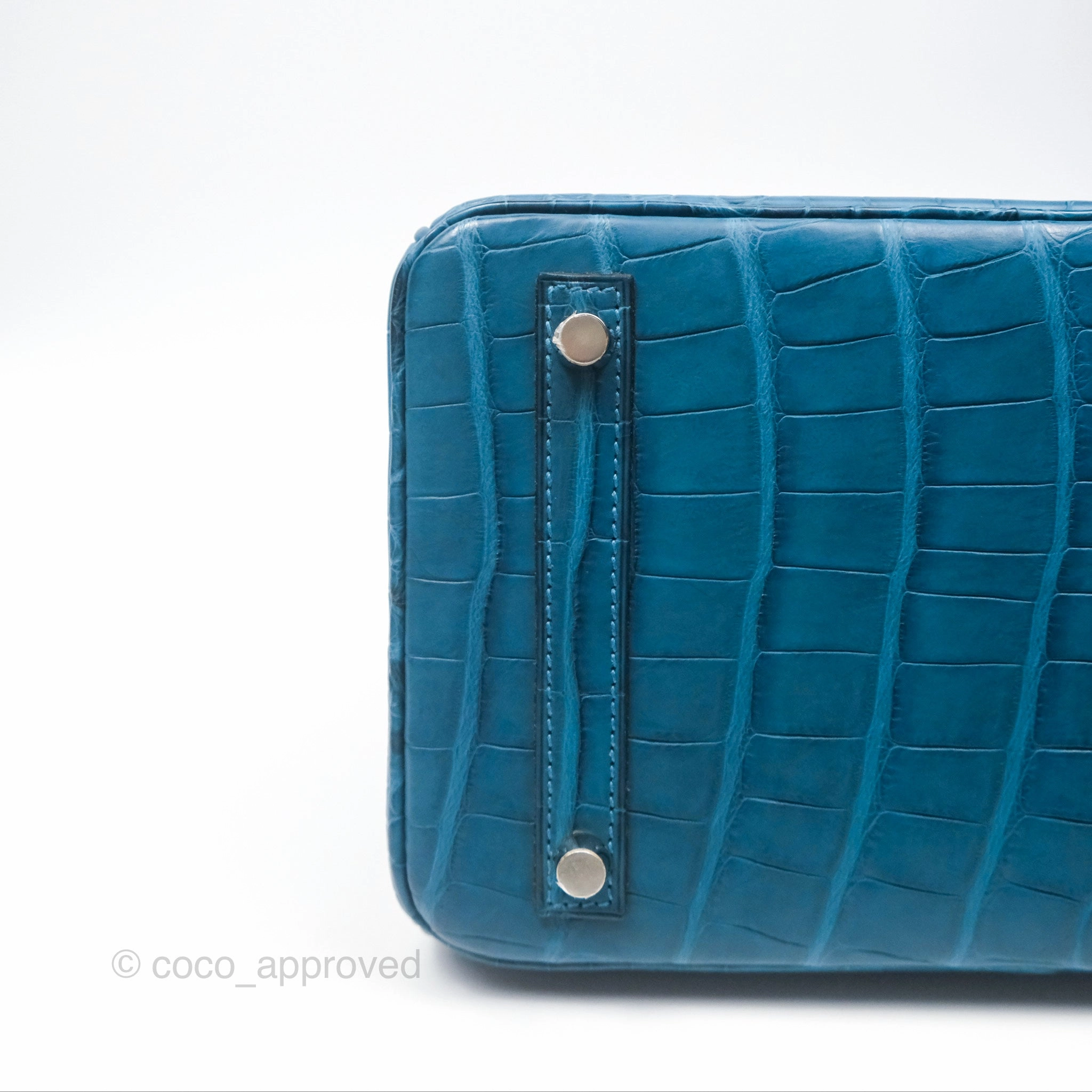 Herms Birkin 30 Retourne Colvert Matte Niloticus Crocodile Palladium Hardware