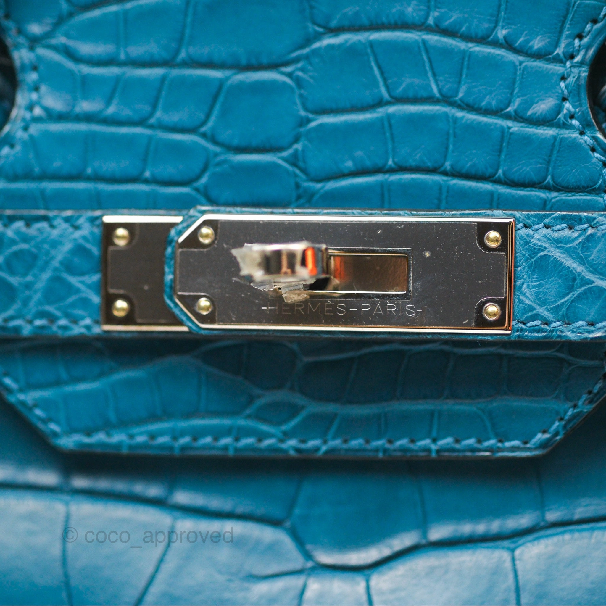 Herms Birkin 30 Retourne Colvert Matte Niloticus Crocodile Palladium Hardware