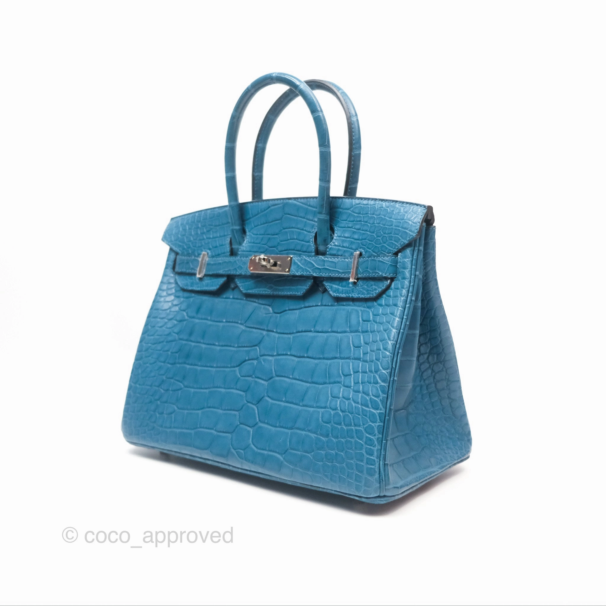 Herms Birkin 30 Retourne Colvert Matte Niloticus Crocodile Palladium Hardware