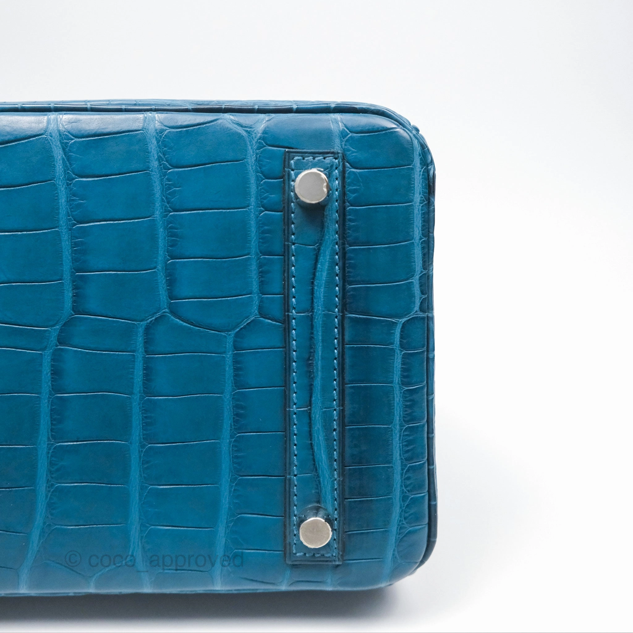 Herms Birkin 30 Retourne Colvert Matte Niloticus Crocodile Palladium Hardware