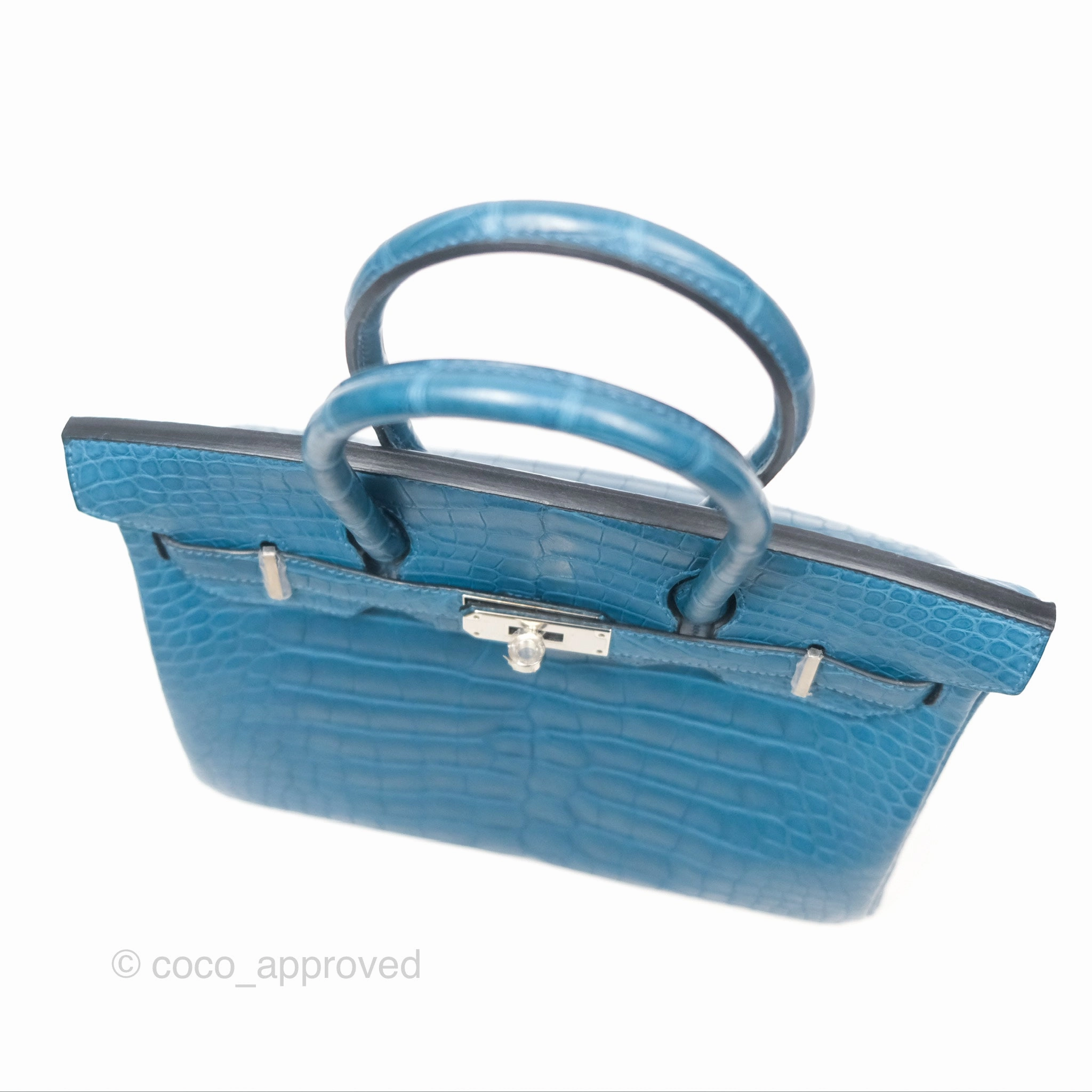 Herms Birkin 30 Retourne Colvert Matte Niloticus Crocodile Palladium Hardware