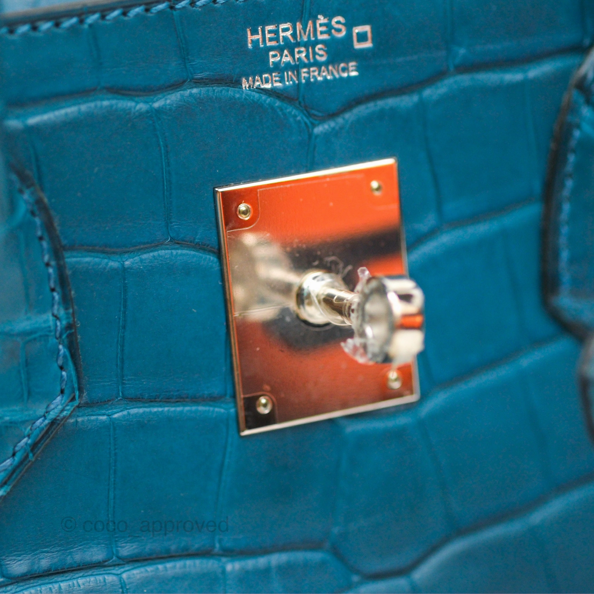 Herms Birkin 30 Retourne Colvert Matte Niloticus Crocodile Palladium Hardware