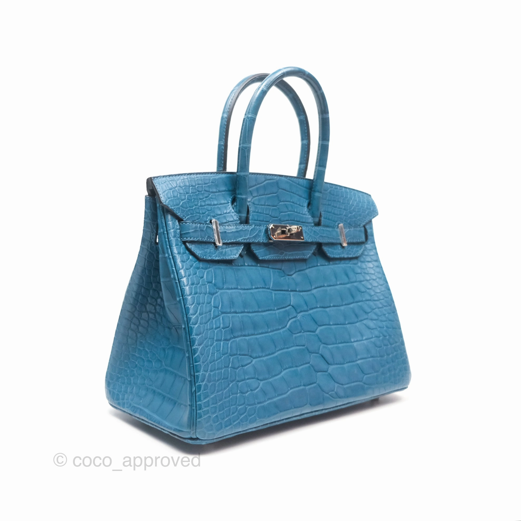 Herms Birkin 30 Retourne Colvert Matte Niloticus Crocodile Palladium Hardware