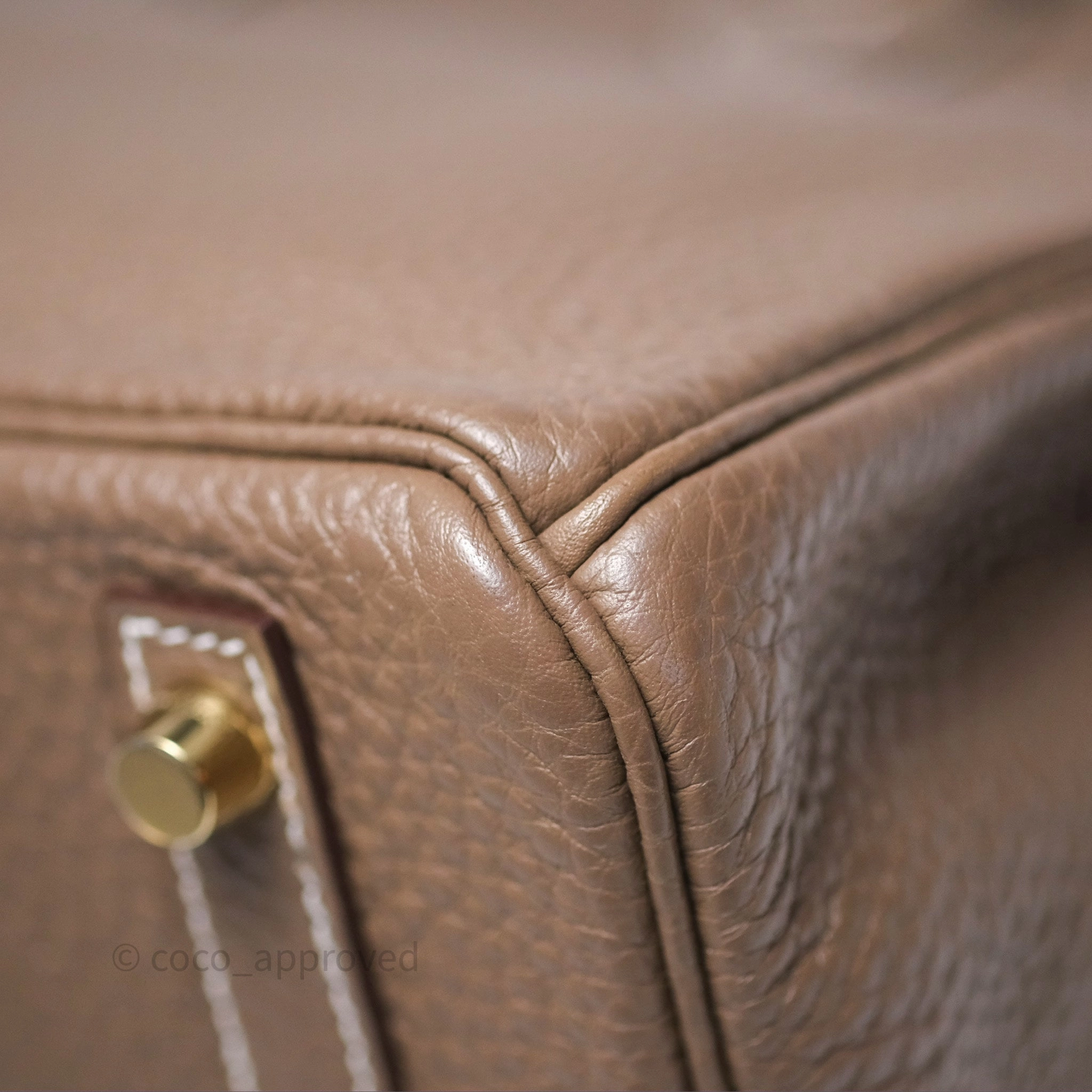 Herms Birkin 30 Retourne Etoupe 18 Togo Gold Hardware