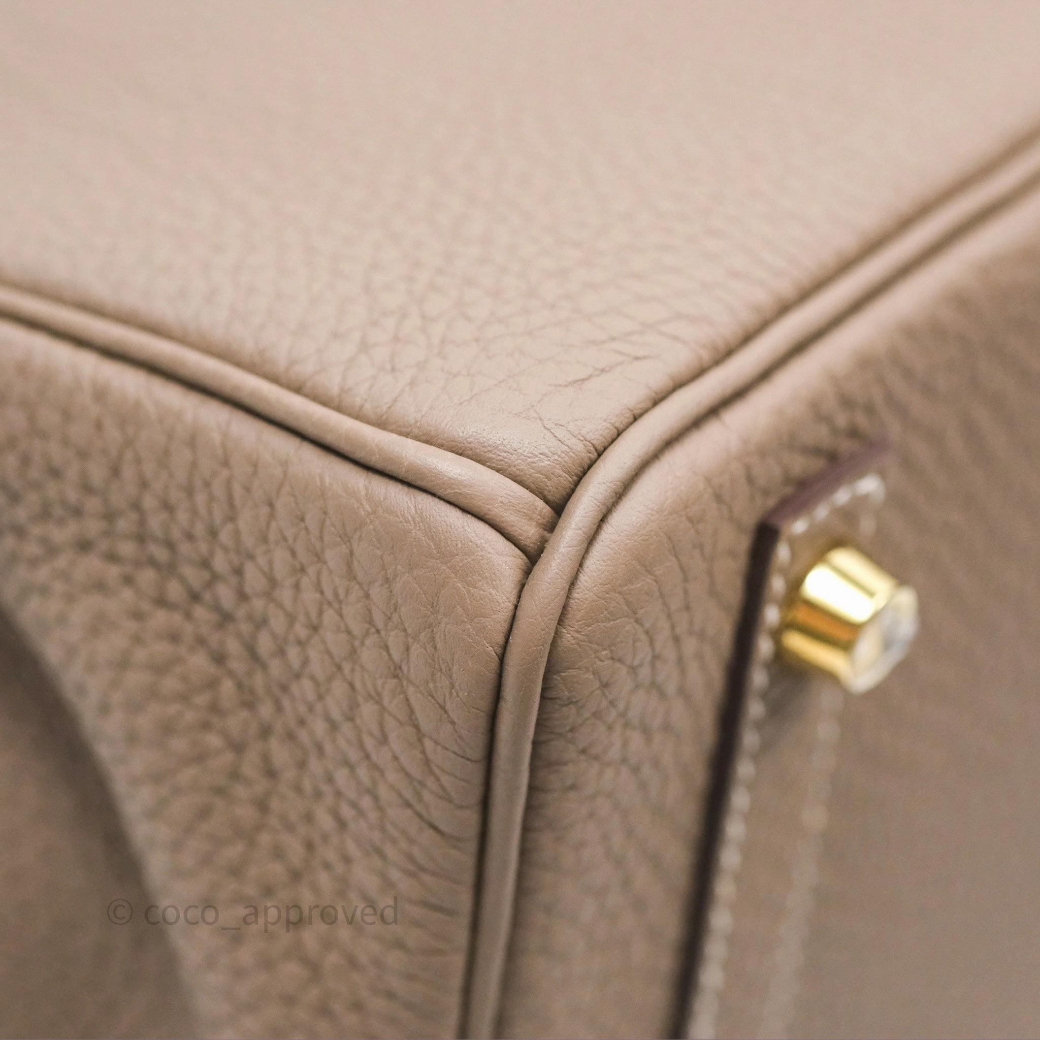 Herms Birkin 30 Retourne Etoupe 18 Togo Gold Hardware