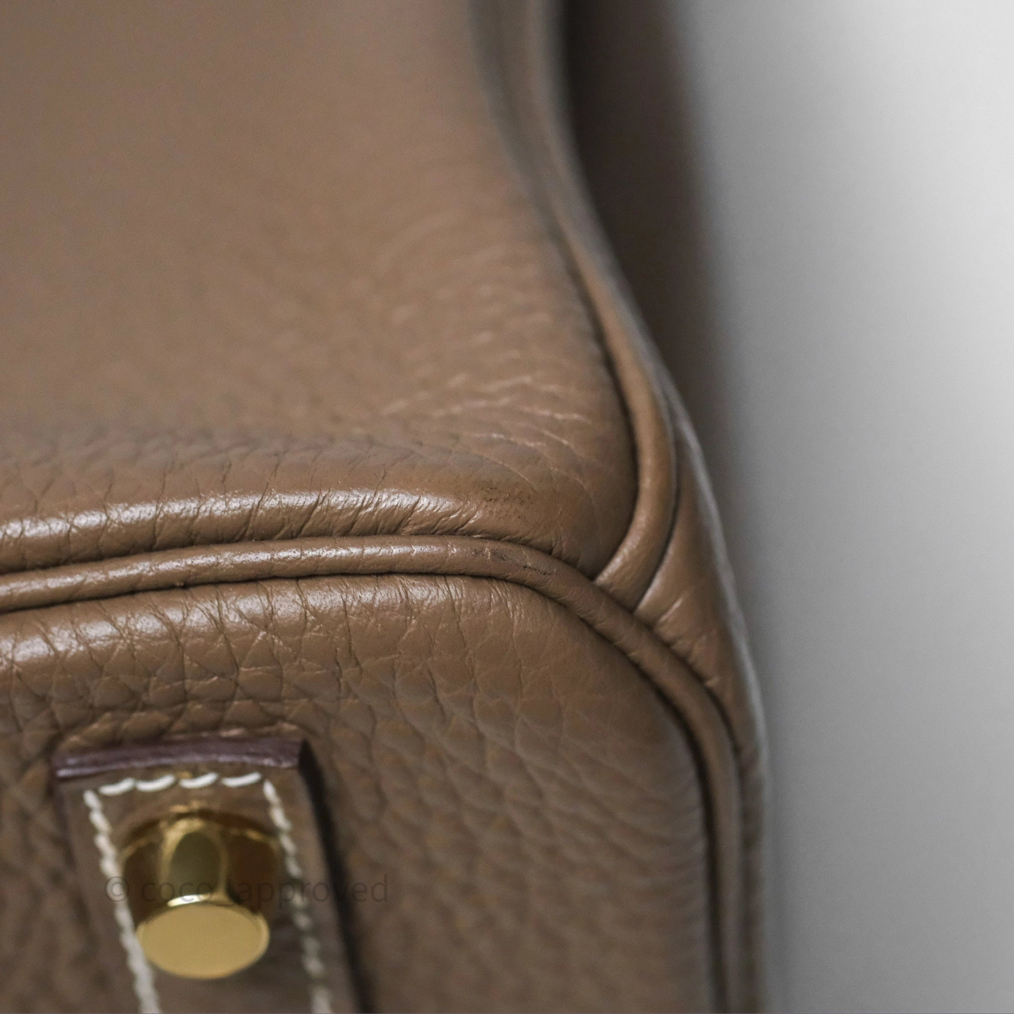 Herms Birkin 30 Retourne Etoupe 18 Togo Gold Hardware