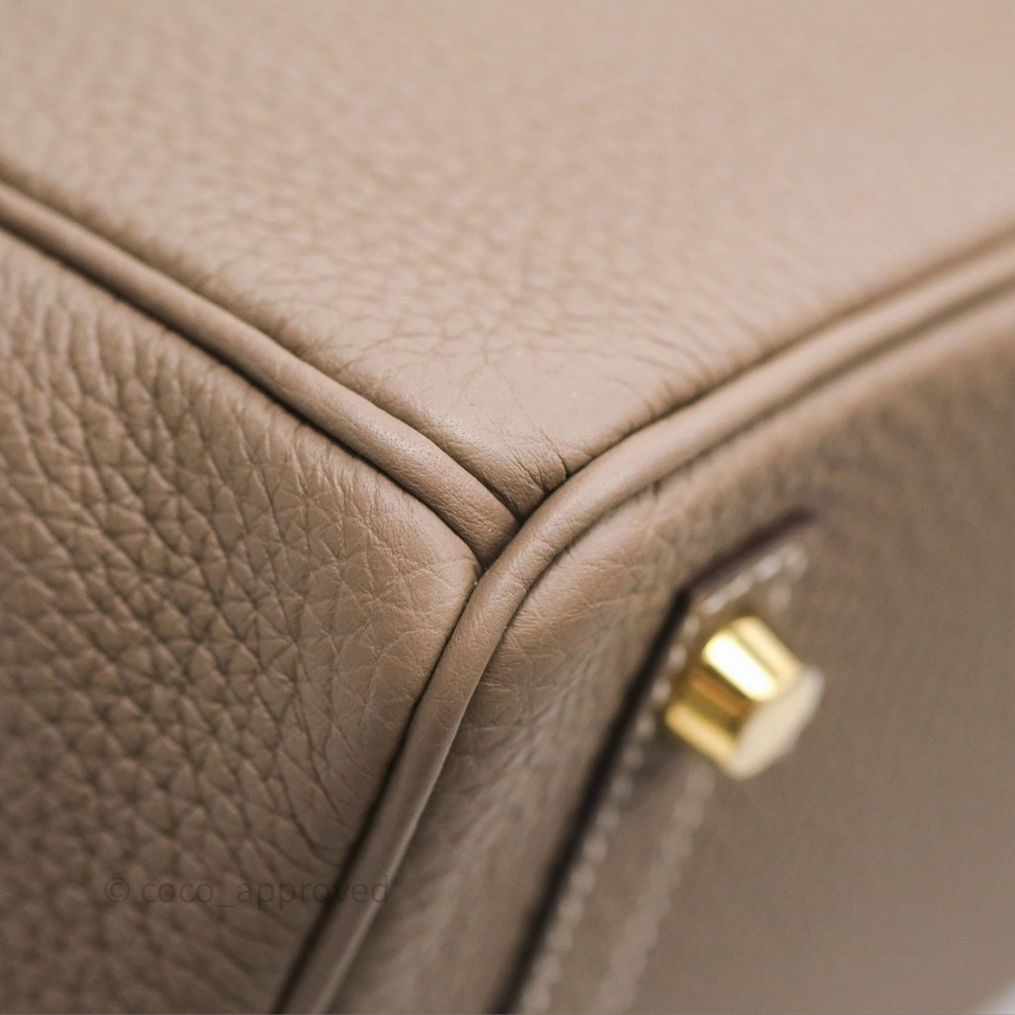 Herms Birkin 30 Retourne Etoupe 18 Togo Gold Hardware