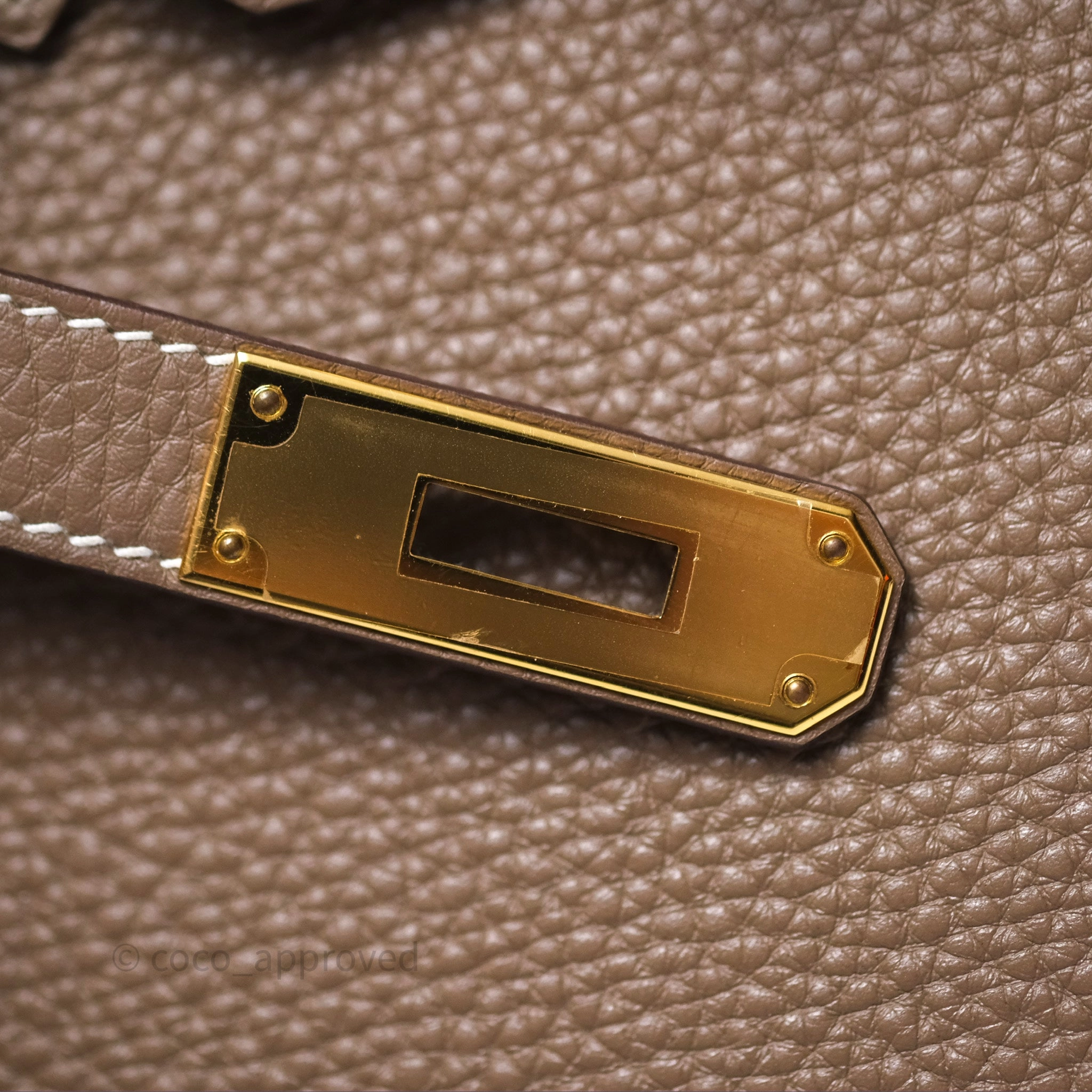 Herms Birkin 30 Retourne Etoupe 18 Togo Gold Hardware