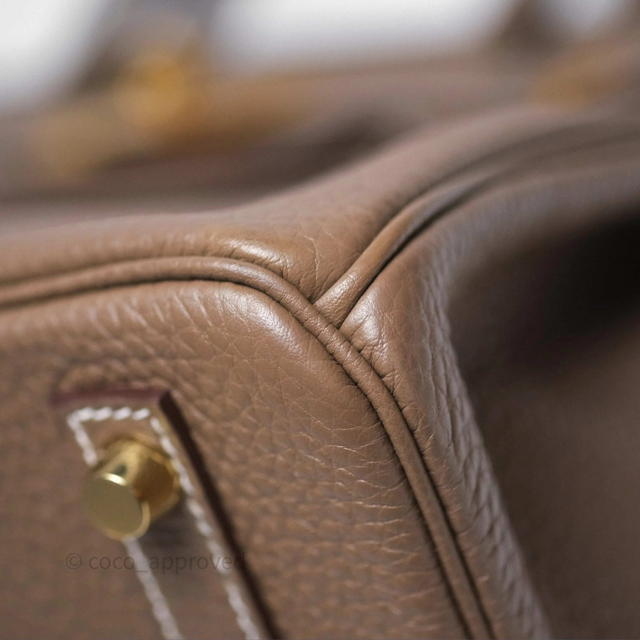 Herms Birkin 30 Retourne Etoupe 18 Togo Gold Hardware