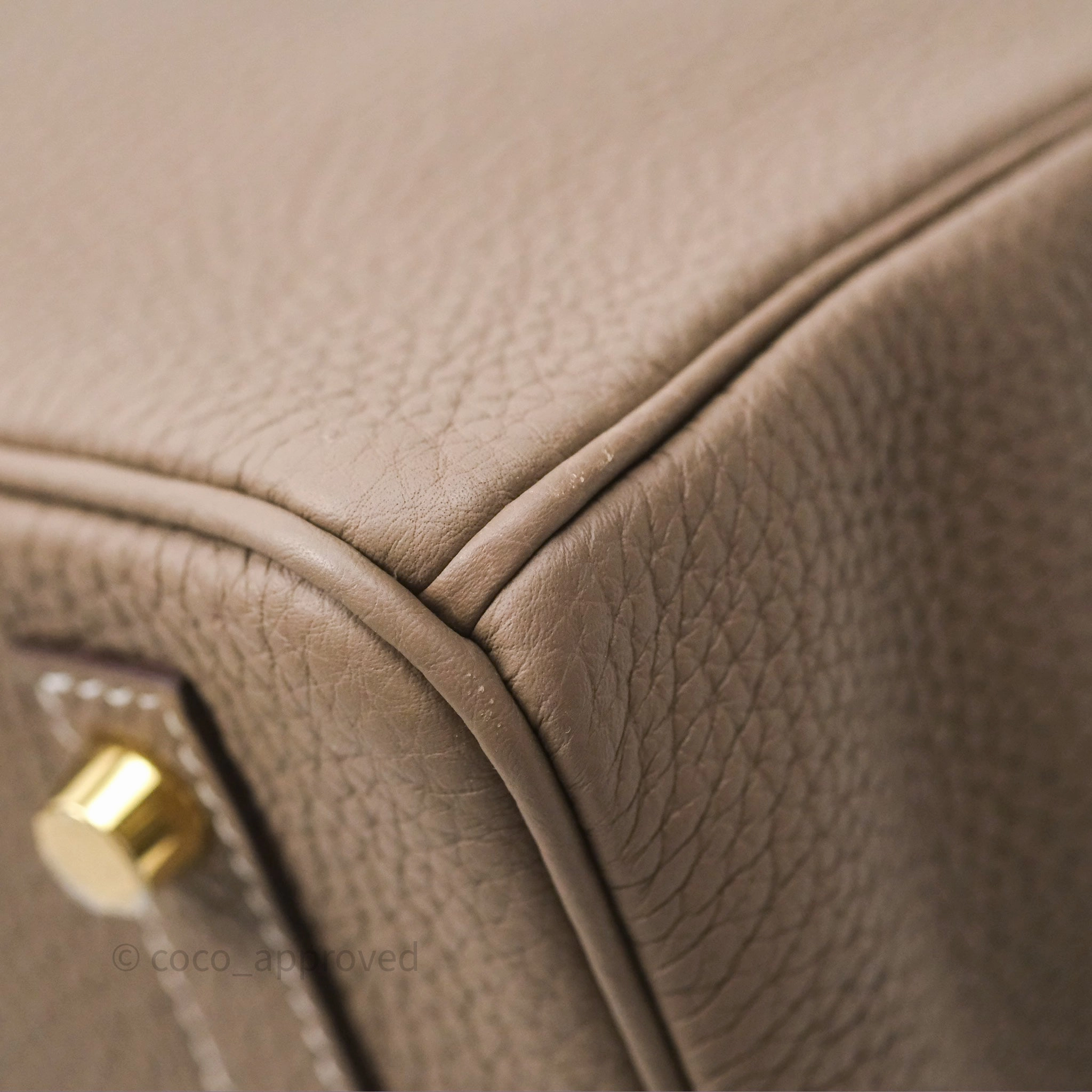 Herms Birkin 30 Retourne Etoupe 18 Togo Gold Hardware