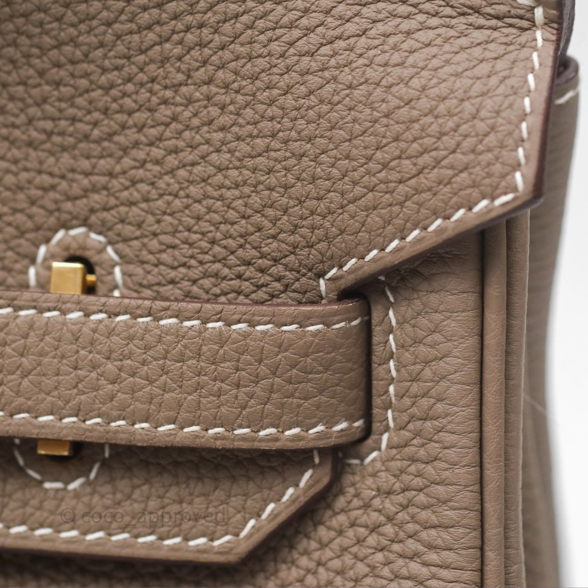Herms Birkin 30 Retourne Etoupe 18 Togo Gold Hardware