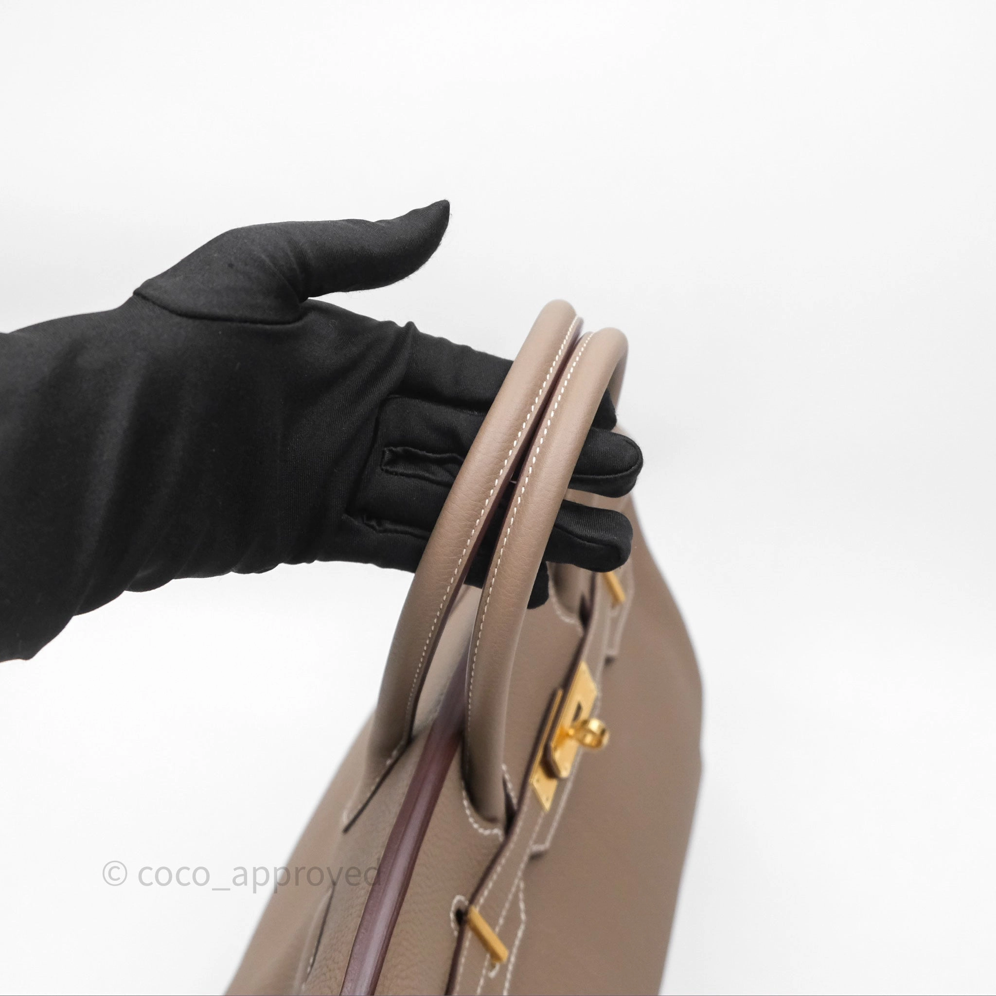 Herms Birkin 30 Retourne Etoupe 18 Togo Gold Hardware
