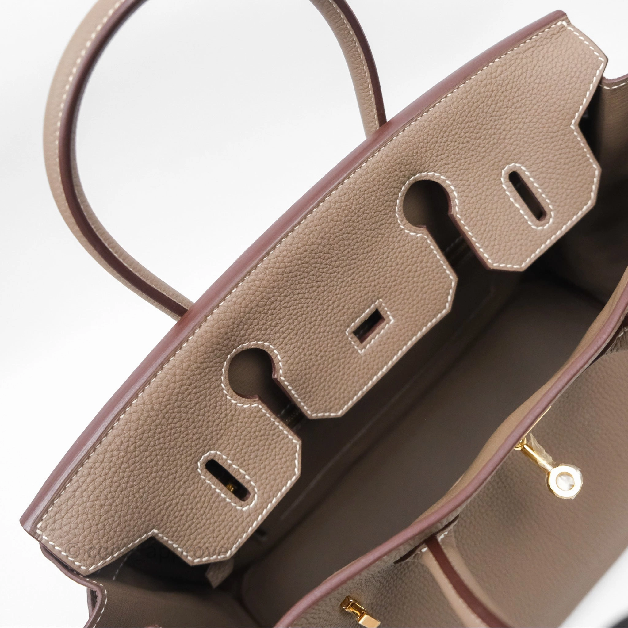 Herms Birkin 30 Retourne Etoupe 18 Togo Gold Hardware