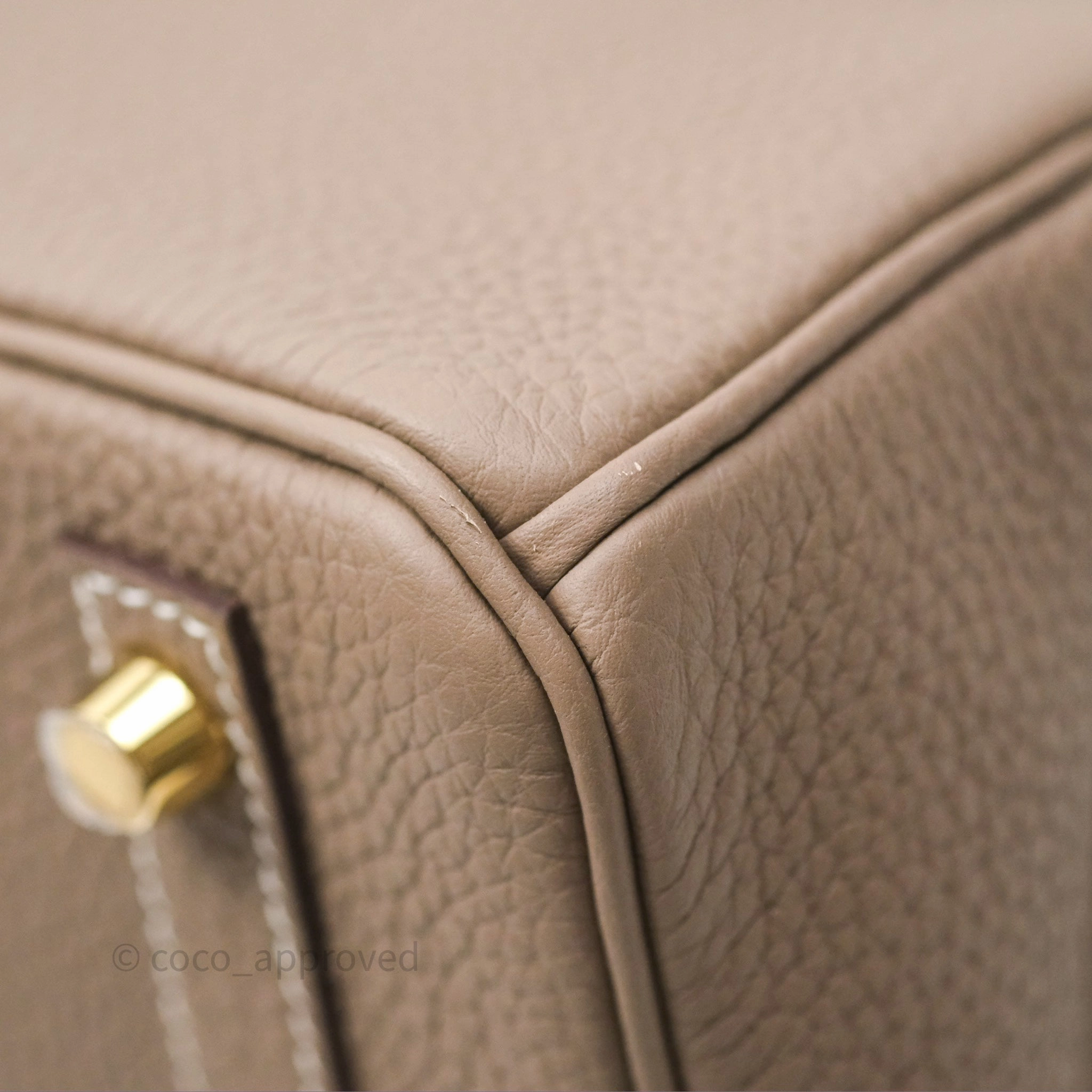 Herms Birkin 30 Retourne Etoupe 18 Togo Gold Hardware