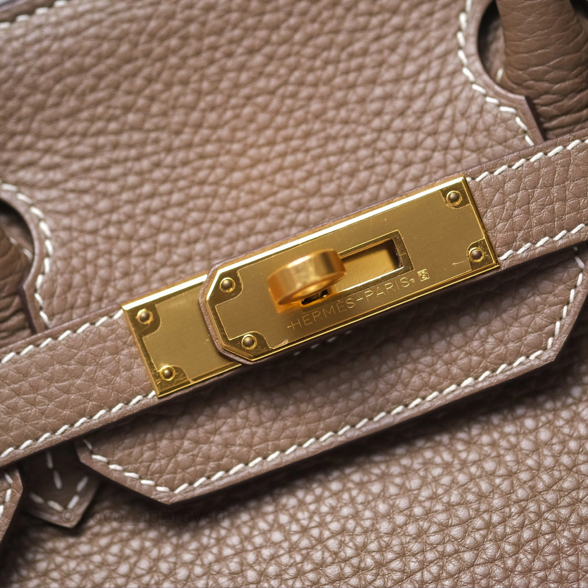 Herms Birkin 30 Retourne Etoupe 18 Togo Gold Hardware