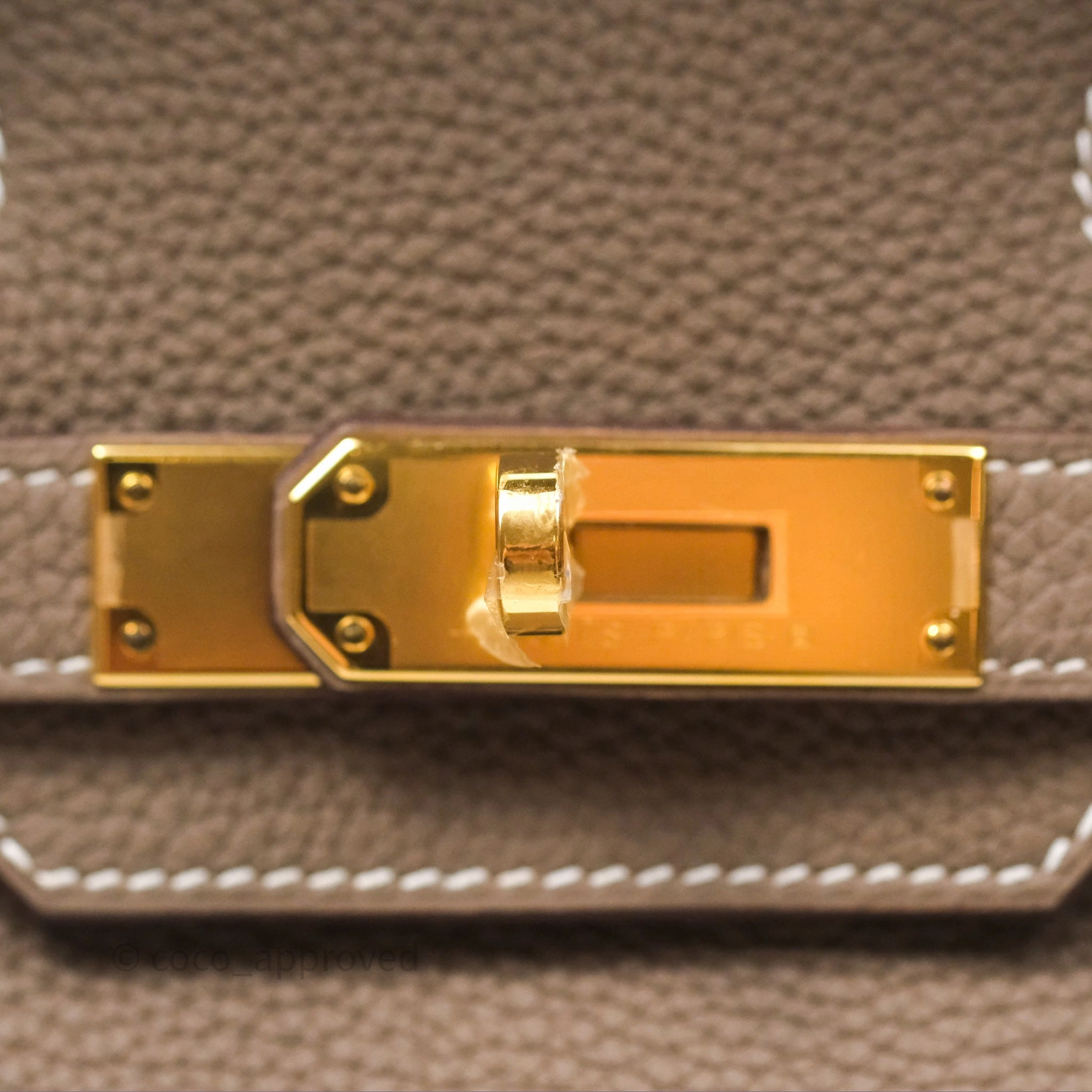 Herms Birkin 30 Retourne Etoupe 18 Togo Gold Hardware