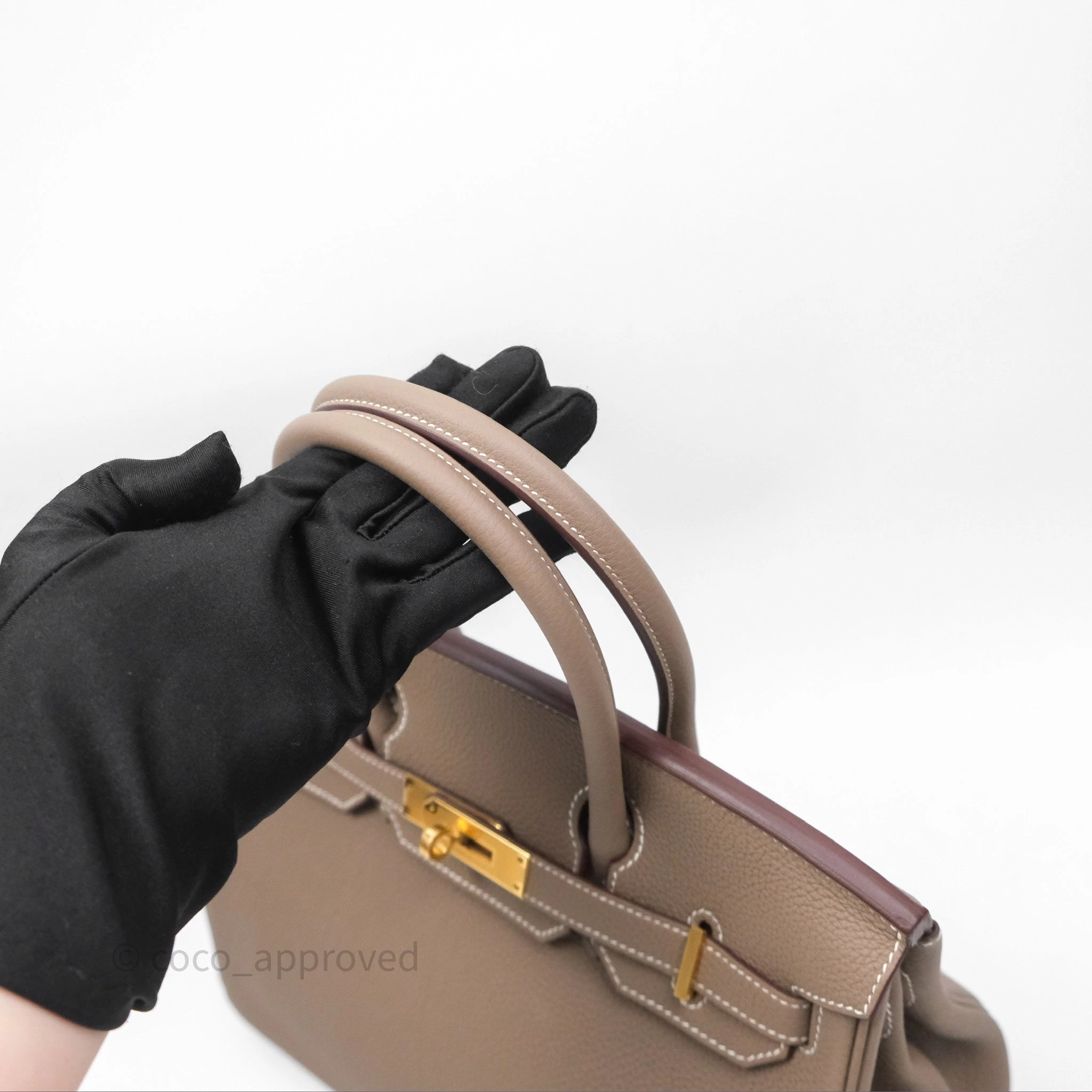 Herms Birkin 30 Retourne Etoupe 18 Togo Gold Hardware