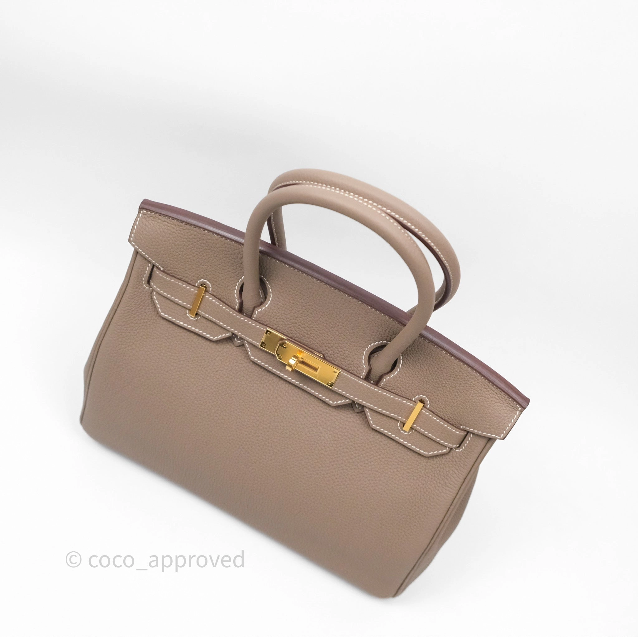 Herms Birkin 30 Retourne Etoupe 18 Togo Gold Hardware