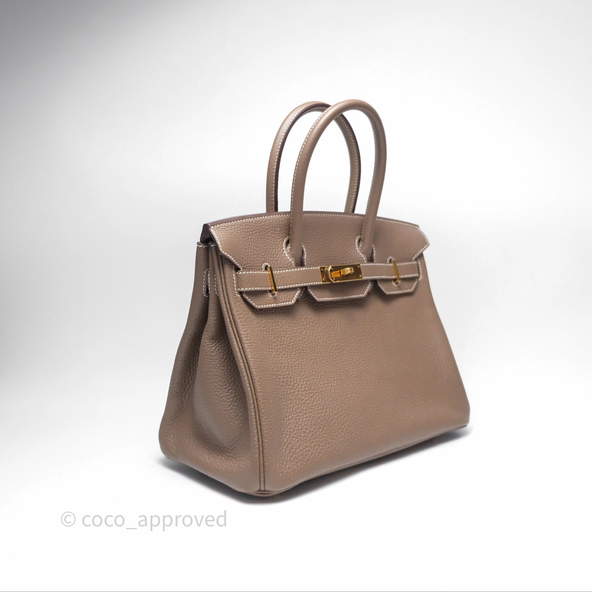 Herms Birkin 30 Retourne Etoupe 18 Togo Gold Hardware