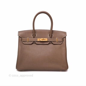 Herms Birkin 30 Retourne Etoupe 18 Togo Gold Hardware