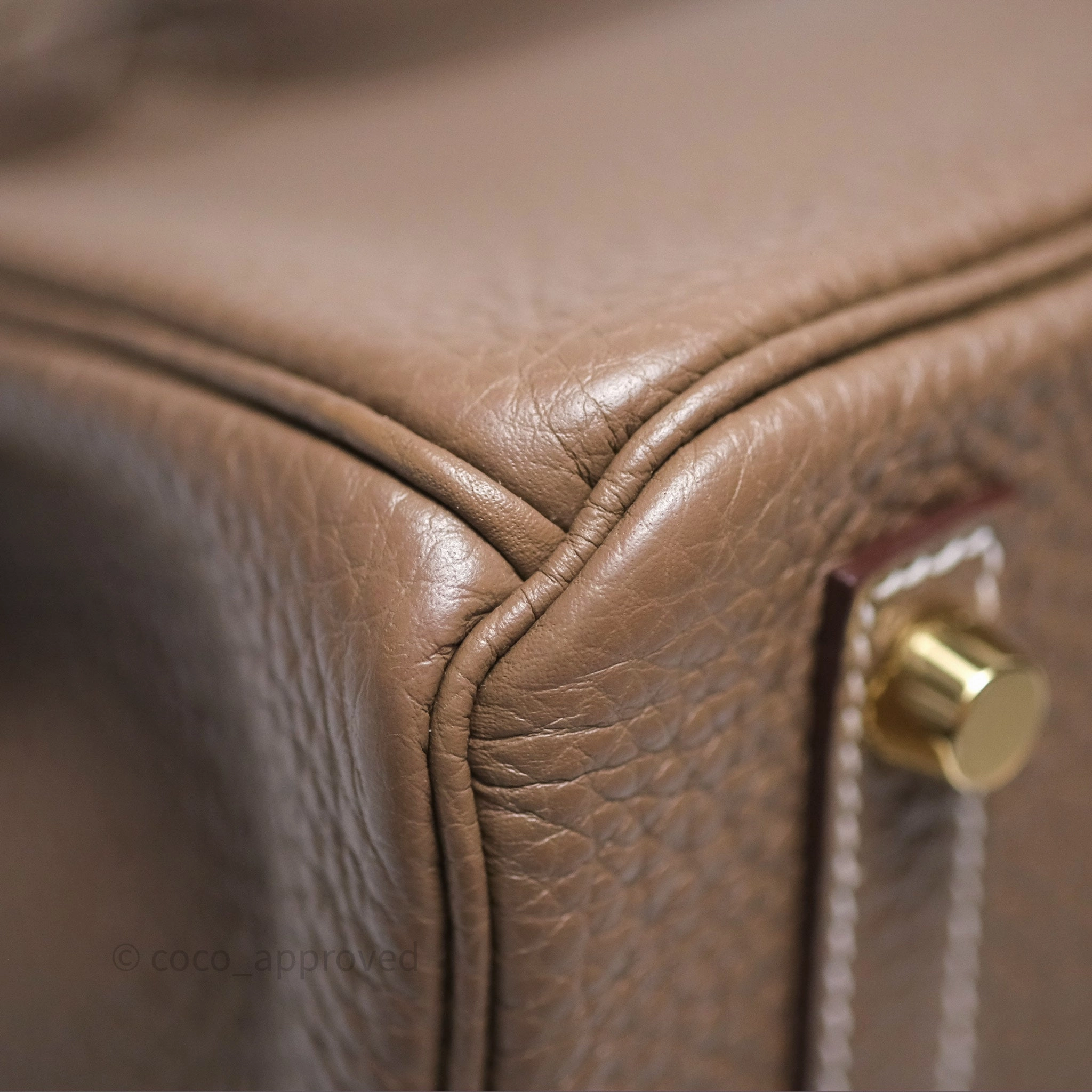 Herms Birkin 30 Retourne Etoupe 18 Togo Gold Hardware