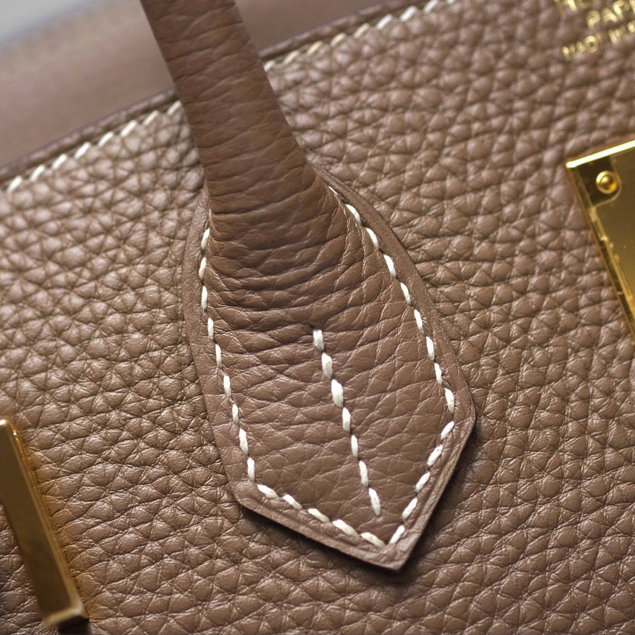 Herms Birkin 30 Retourne Etoupe 18 Togo Gold Hardware