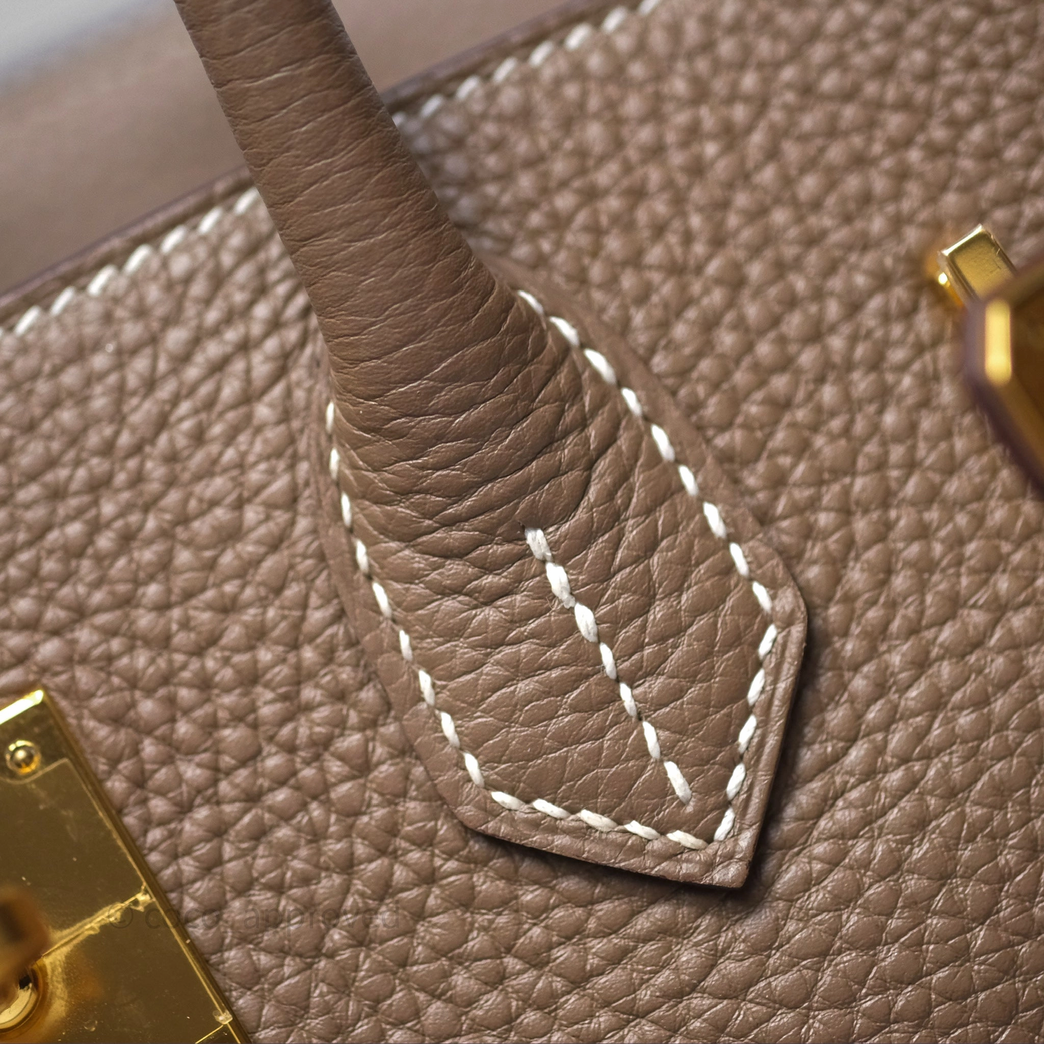 Herms Birkin 30 Retourne Etoupe 18 Togo Gold Hardware