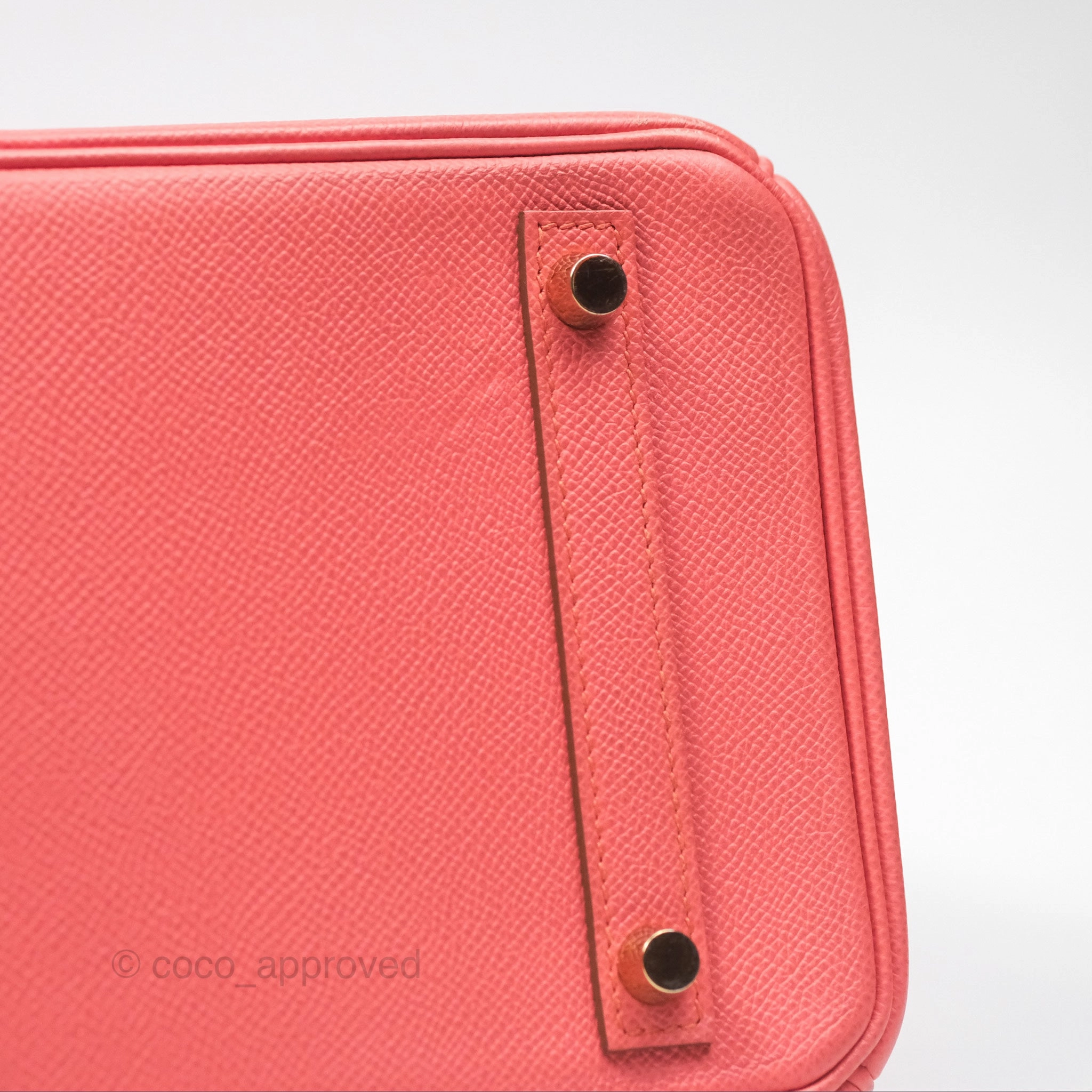 Herms Birkin 30 Retourne Flamingo I5 Epsom Gold Hardware