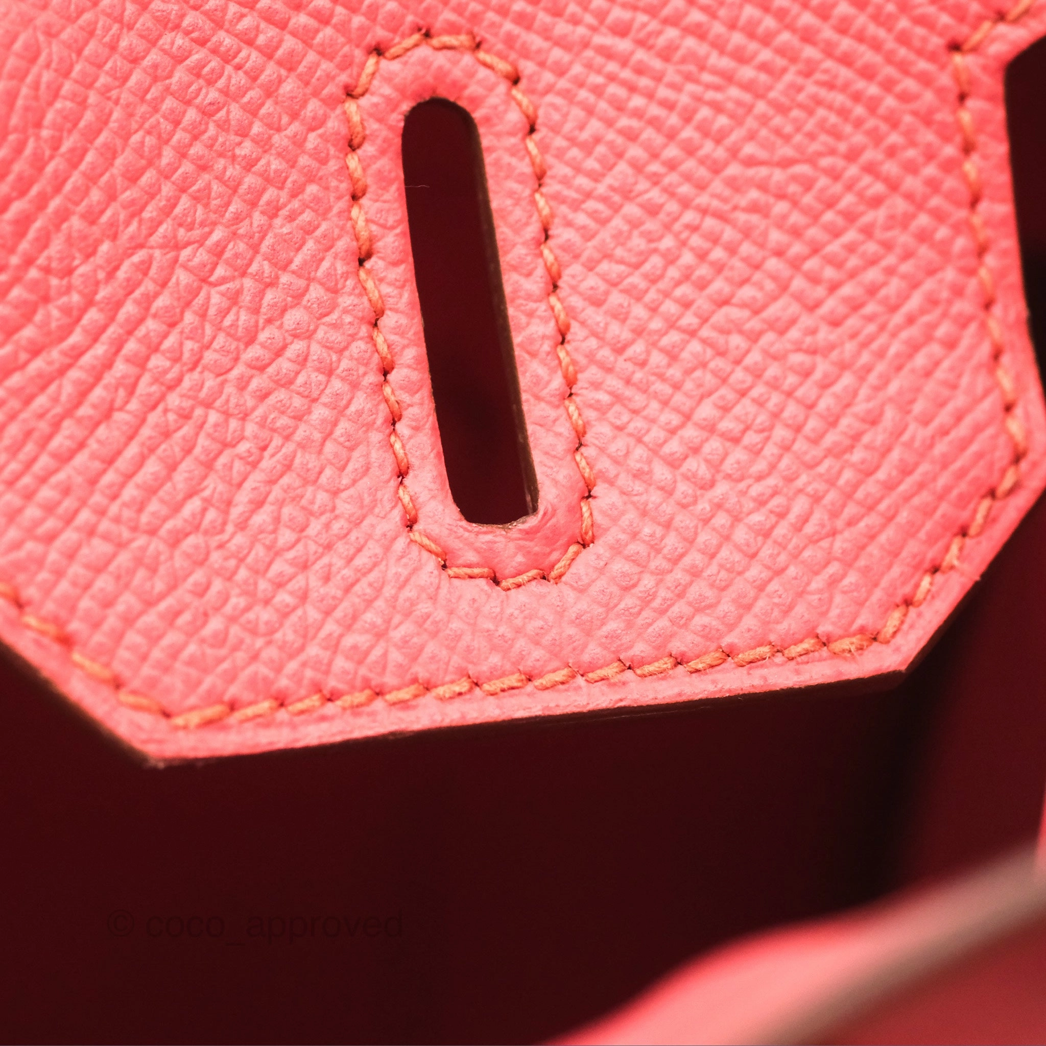 Herms Birkin 30 Retourne Flamingo I5 Epsom Gold Hardware