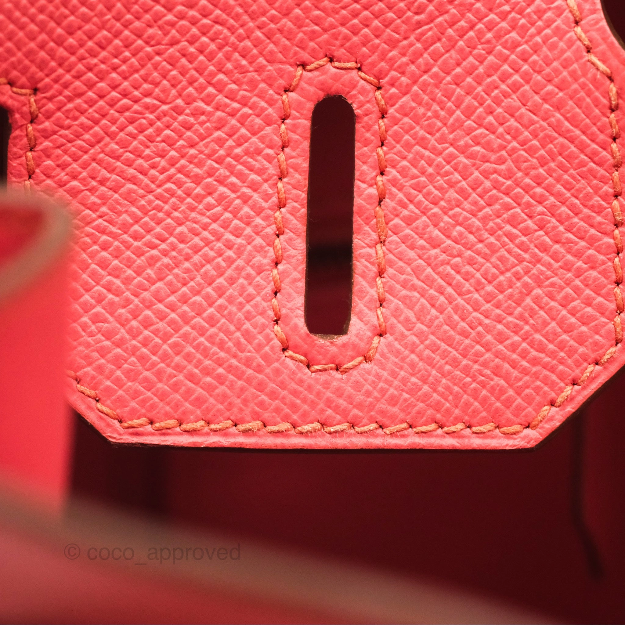 Herms Birkin 30 Retourne Flamingo I5 Epsom Gold Hardware
