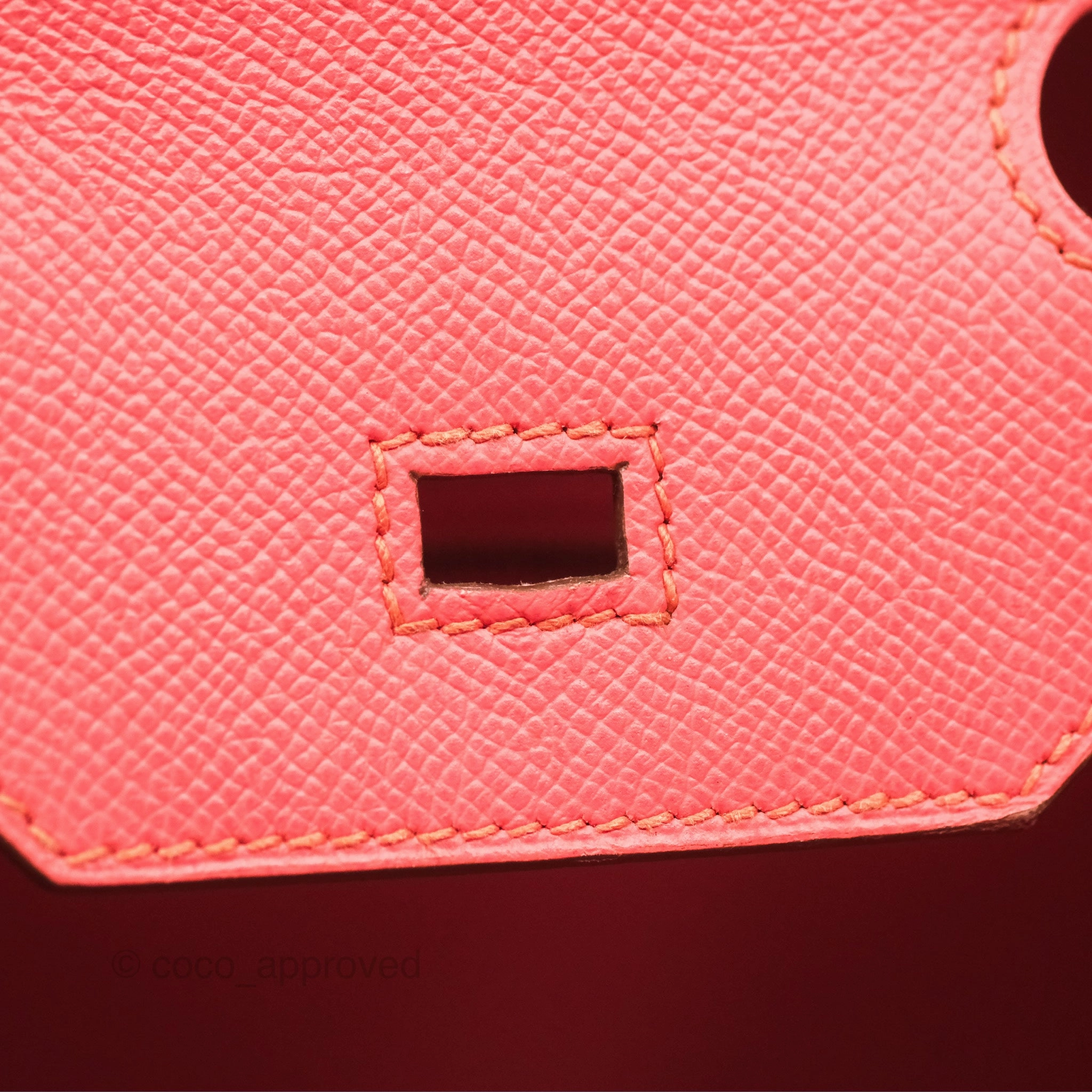 Herms Birkin 30 Retourne Flamingo I5 Epsom Gold Hardware