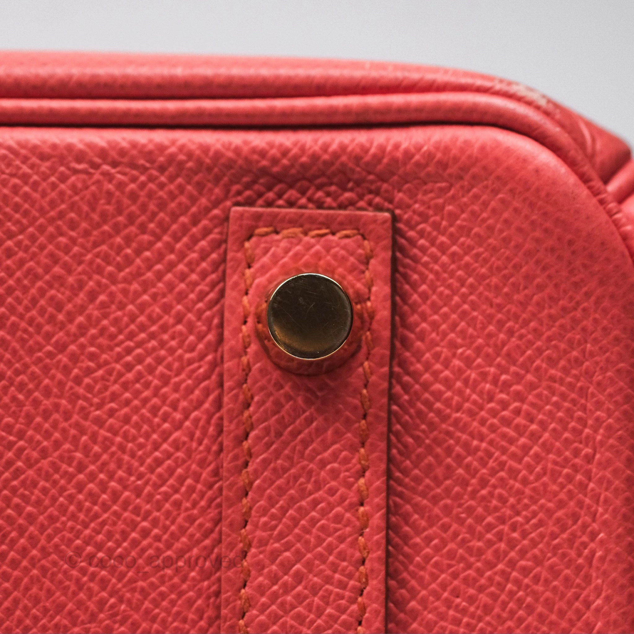 Herms Birkin 30 Retourne Flamingo I5 Epsom Gold Hardware