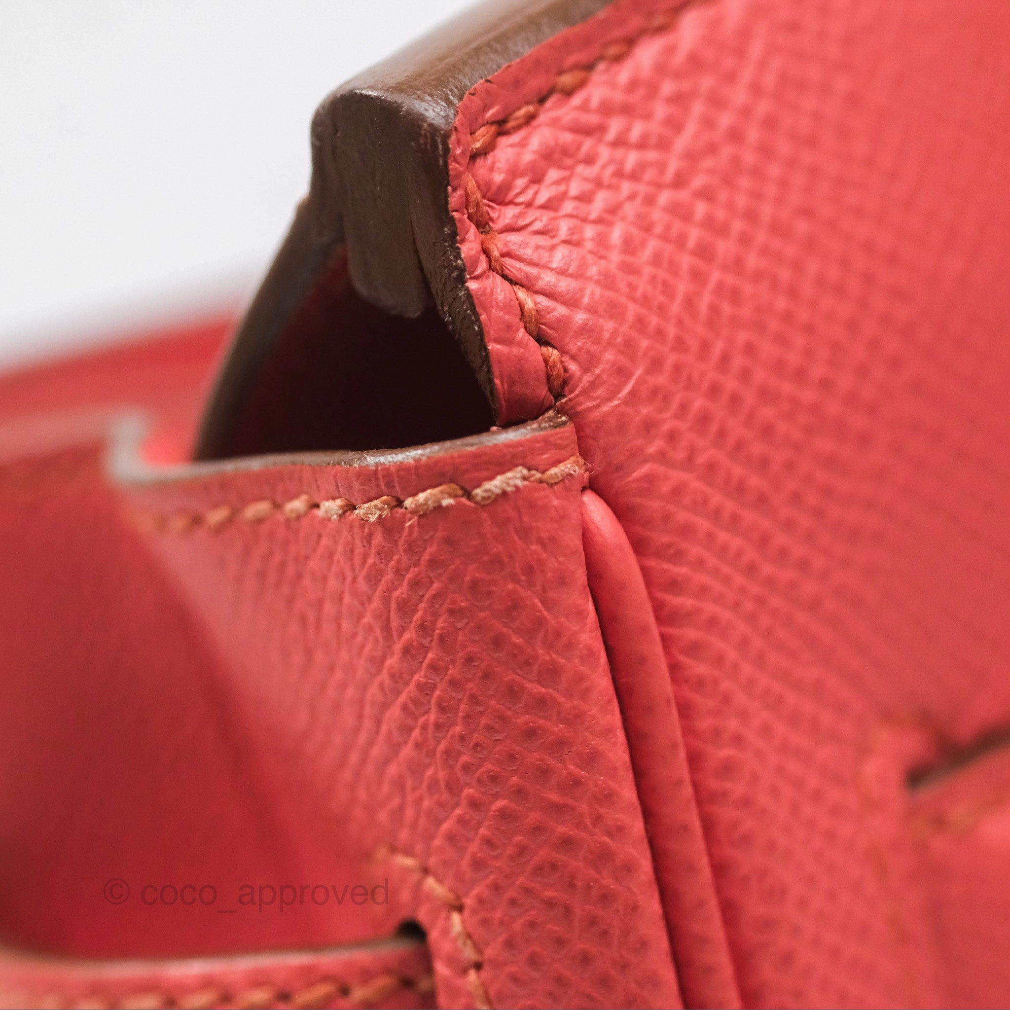 Herms Birkin 30 Retourne Flamingo I5 Epsom Gold Hardware