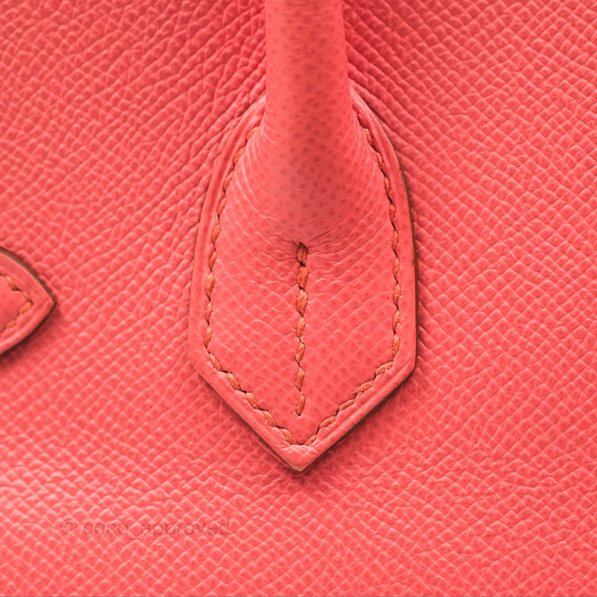 Herms Birkin 30 Retourne Flamingo I5 Epsom Gold Hardware