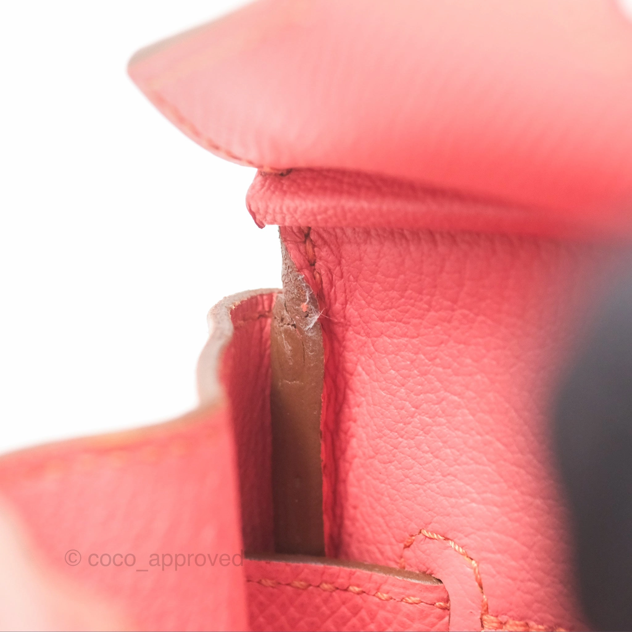 Herms Birkin 30 Retourne Flamingo I5 Epsom Gold Hardware
