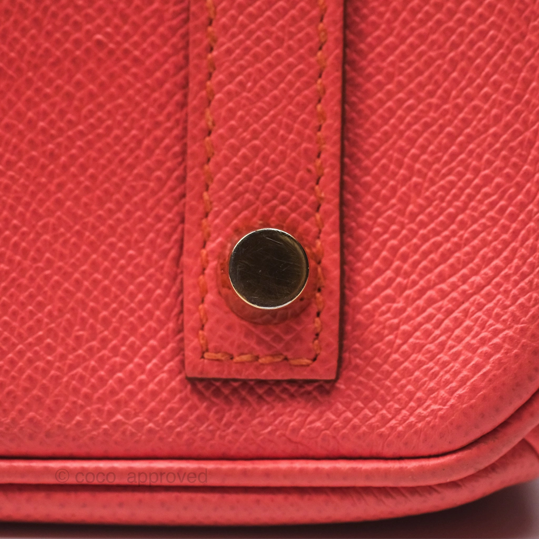 Herms Birkin 30 Retourne Flamingo I5 Epsom Gold Hardware