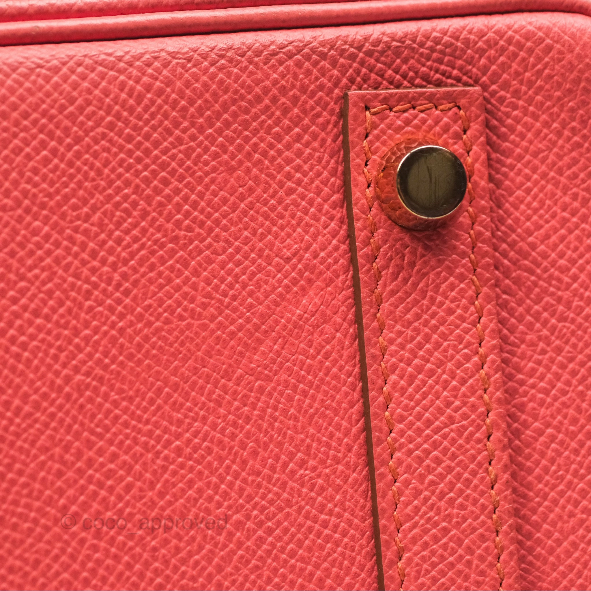 Herms Birkin 30 Retourne Flamingo I5 Epsom Gold Hardware