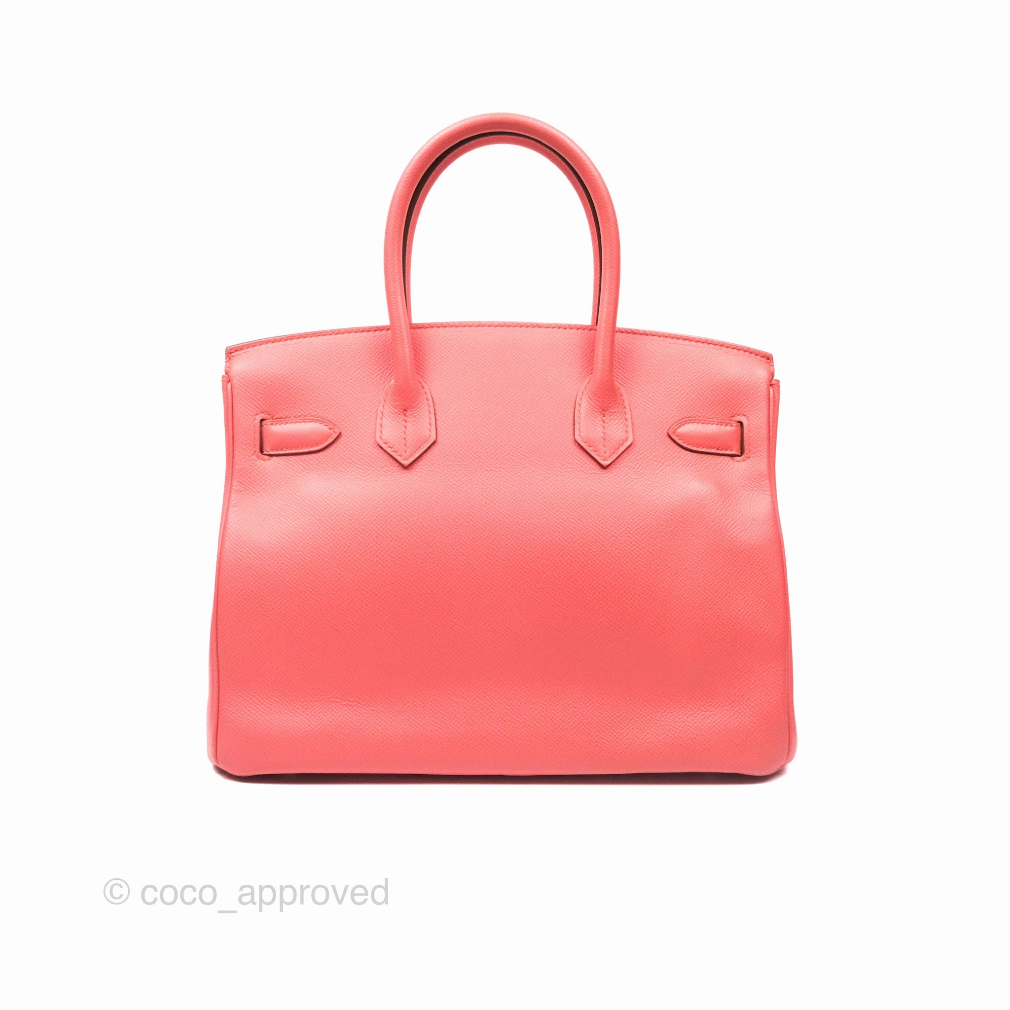 Herms Birkin 30 Retourne Flamingo I5 Epsom Gold Hardware