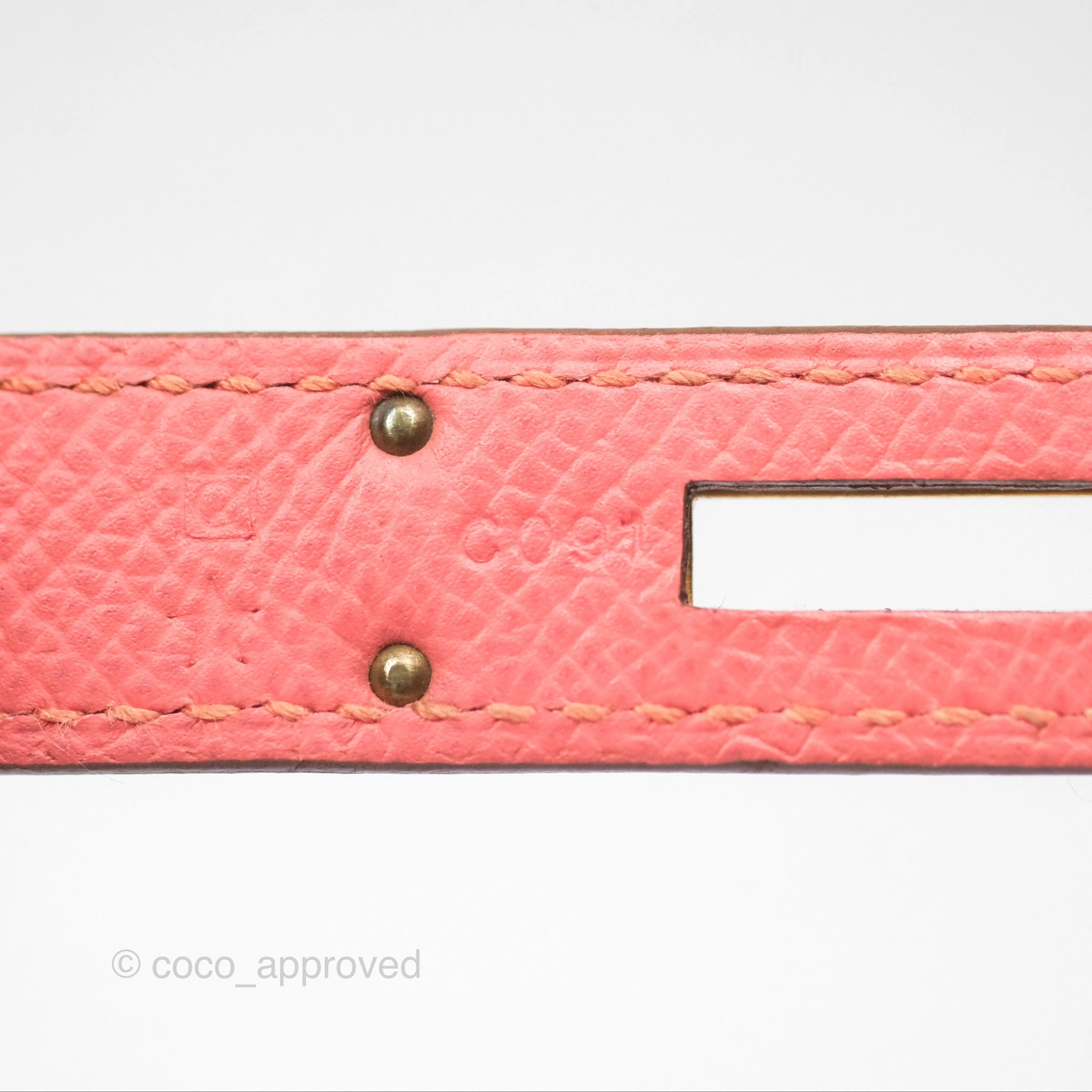 Herms Birkin 30 Retourne Flamingo I5 Epsom Gold Hardware